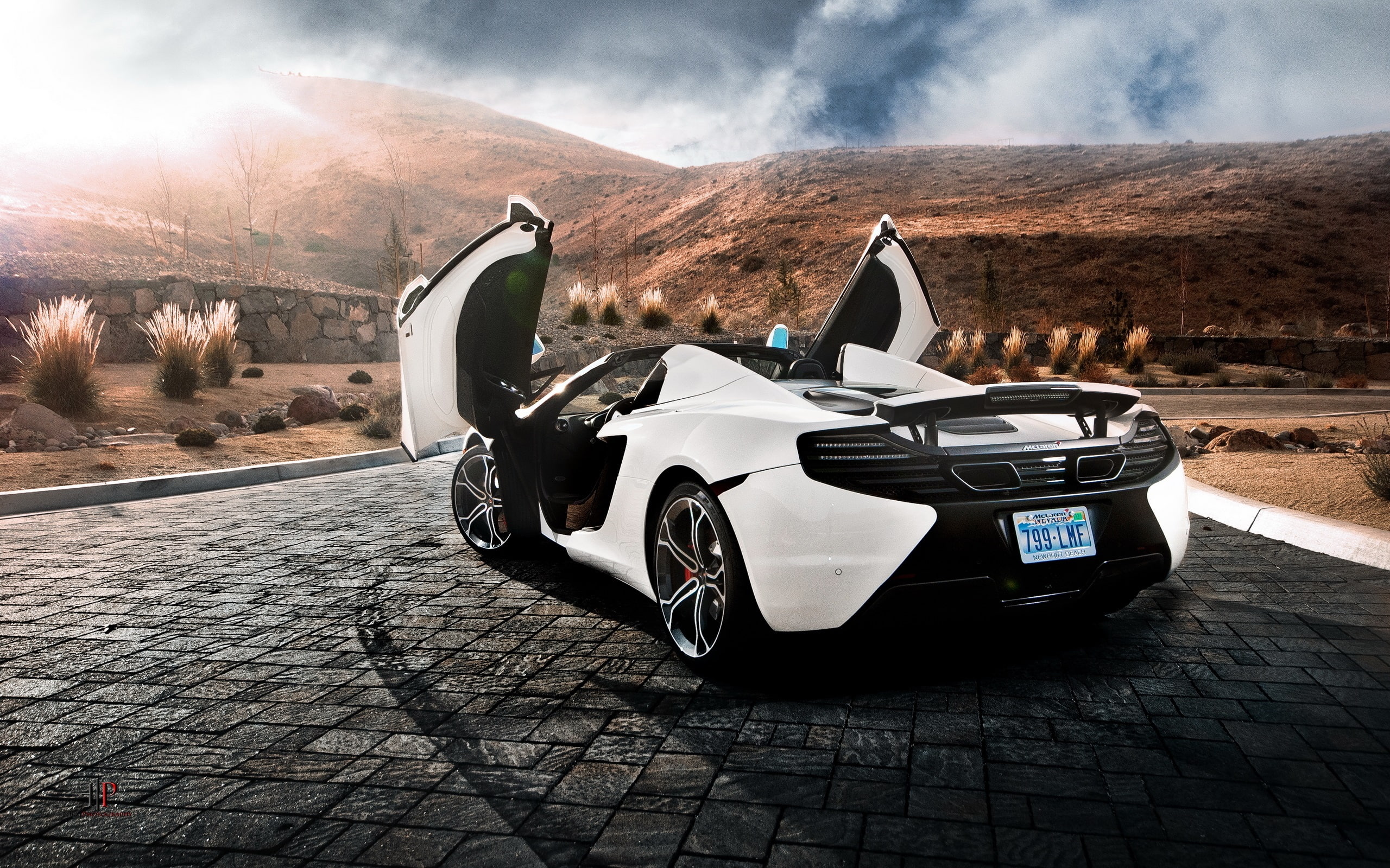 mp, View, Back, c, 2K, Spider, Supercar, McLaren, HD Wallpaper