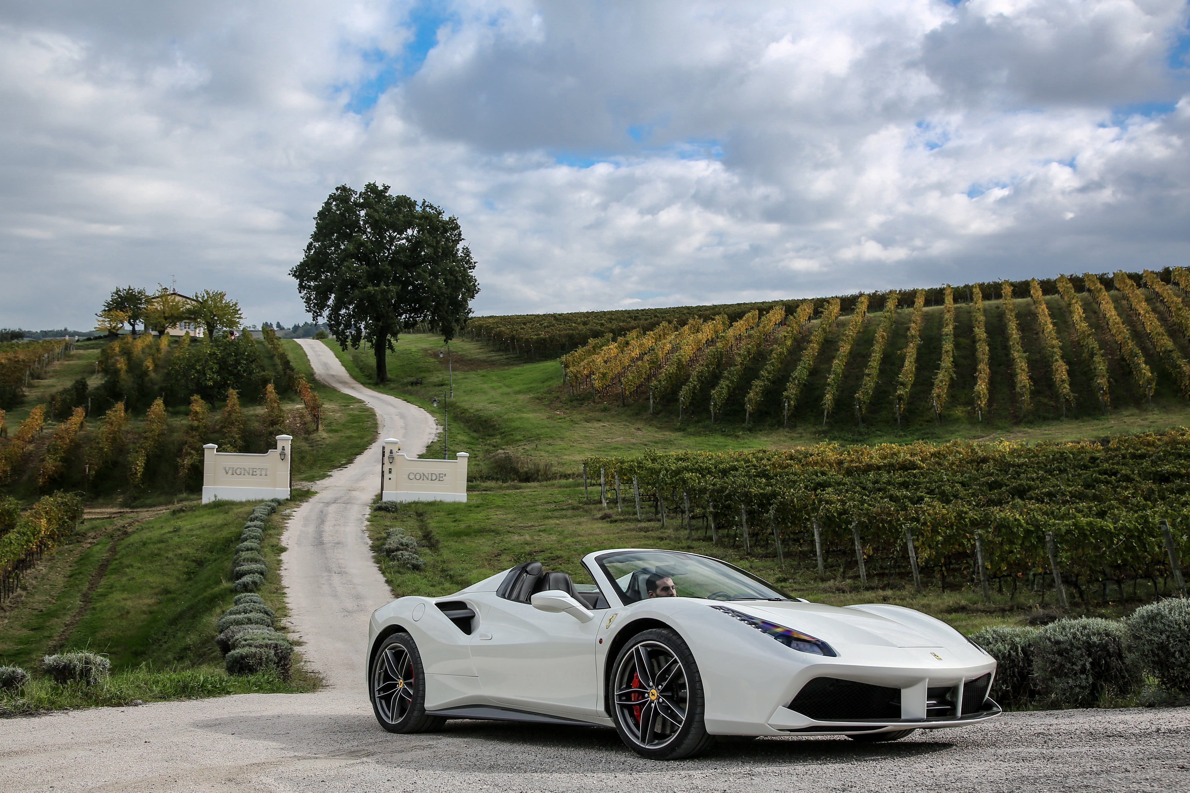 day, mode of Transport, sky, mode of transportation, growth, summer, convertible, side view, new, spider, cloud - sky, outdoors, nature, elegance, landscape, HD Wallpaper