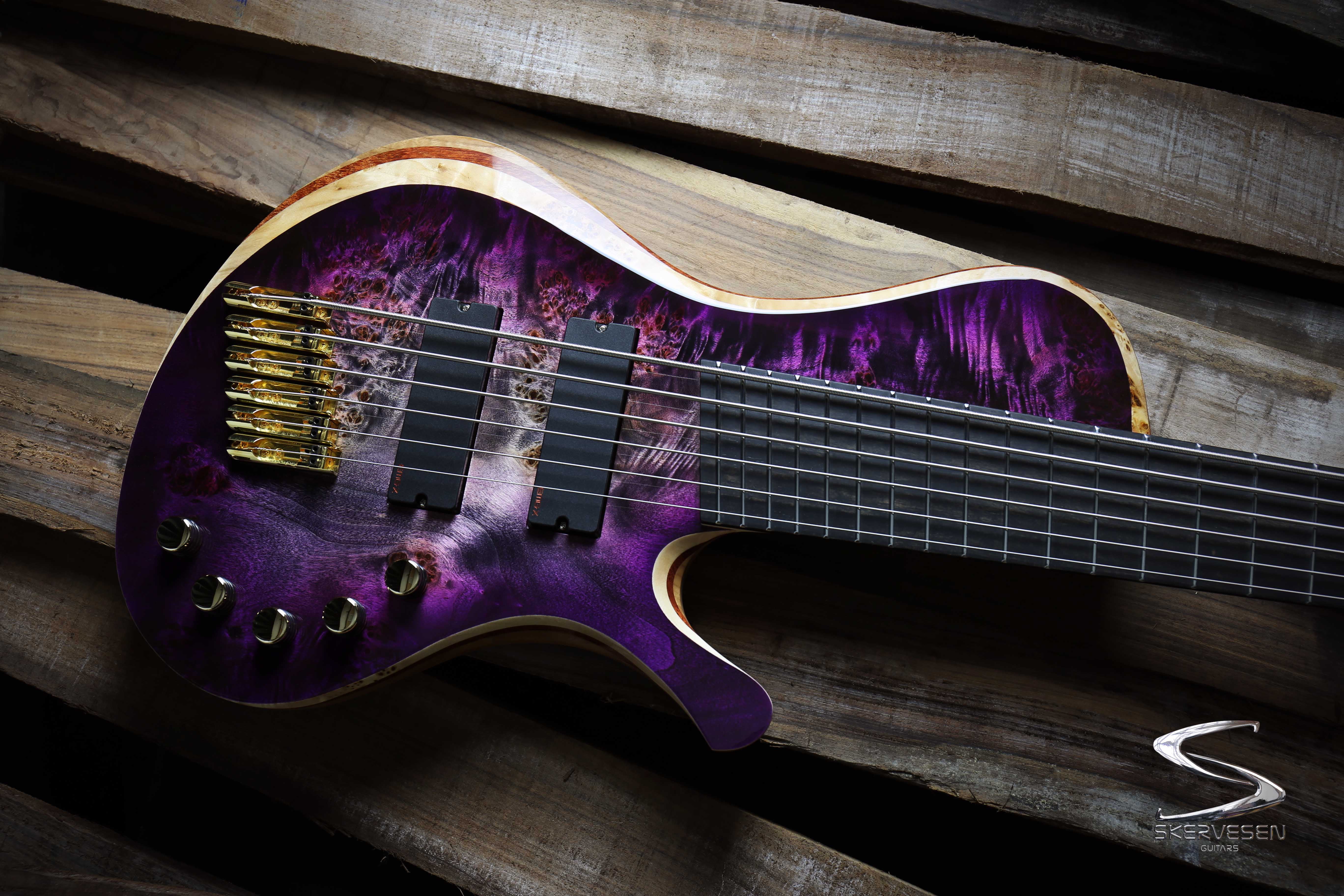 6 string, Skervesen Prometheus, 5K, bass guitars, multiscale, fanned frets, hand made, Poland, Skervesen, HD Wallpaper