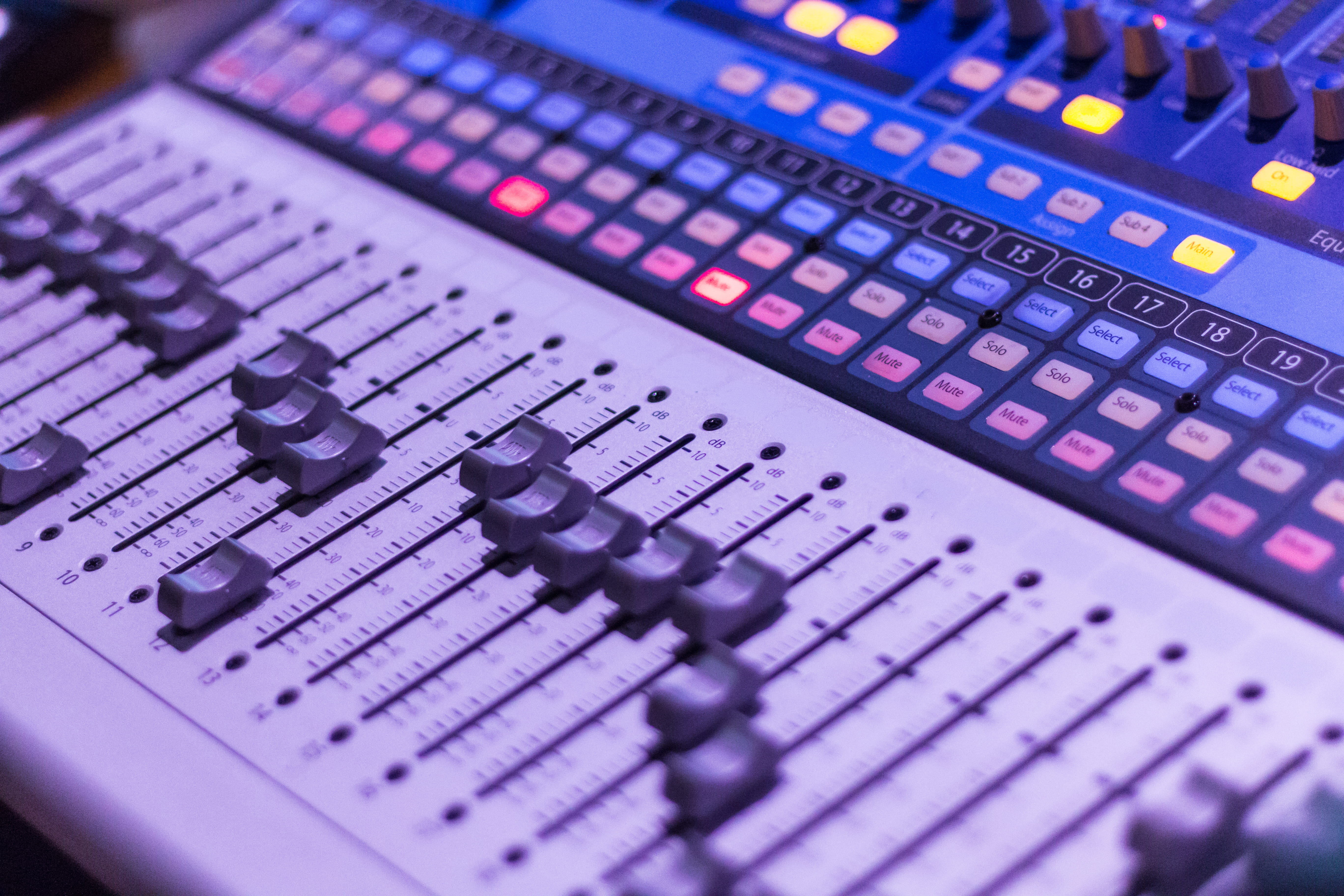 gray, mix, industry, sound, fader, technology, sound mixer, photography, indoors, sound recording equipment, 5K, control, mixer, button, broadcasting, HD Wallpaper