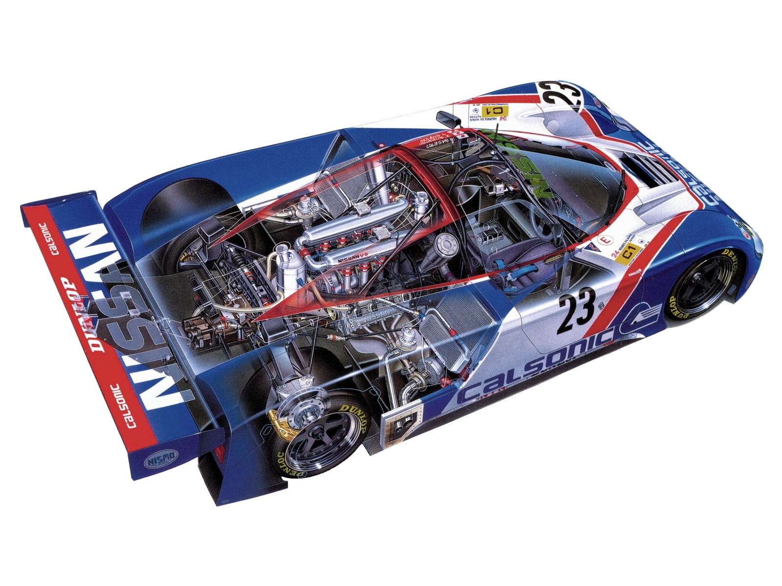 racing, nissan, race, interior, 1989, 720P, engine, r89c, cutaway, HD Wallpaper