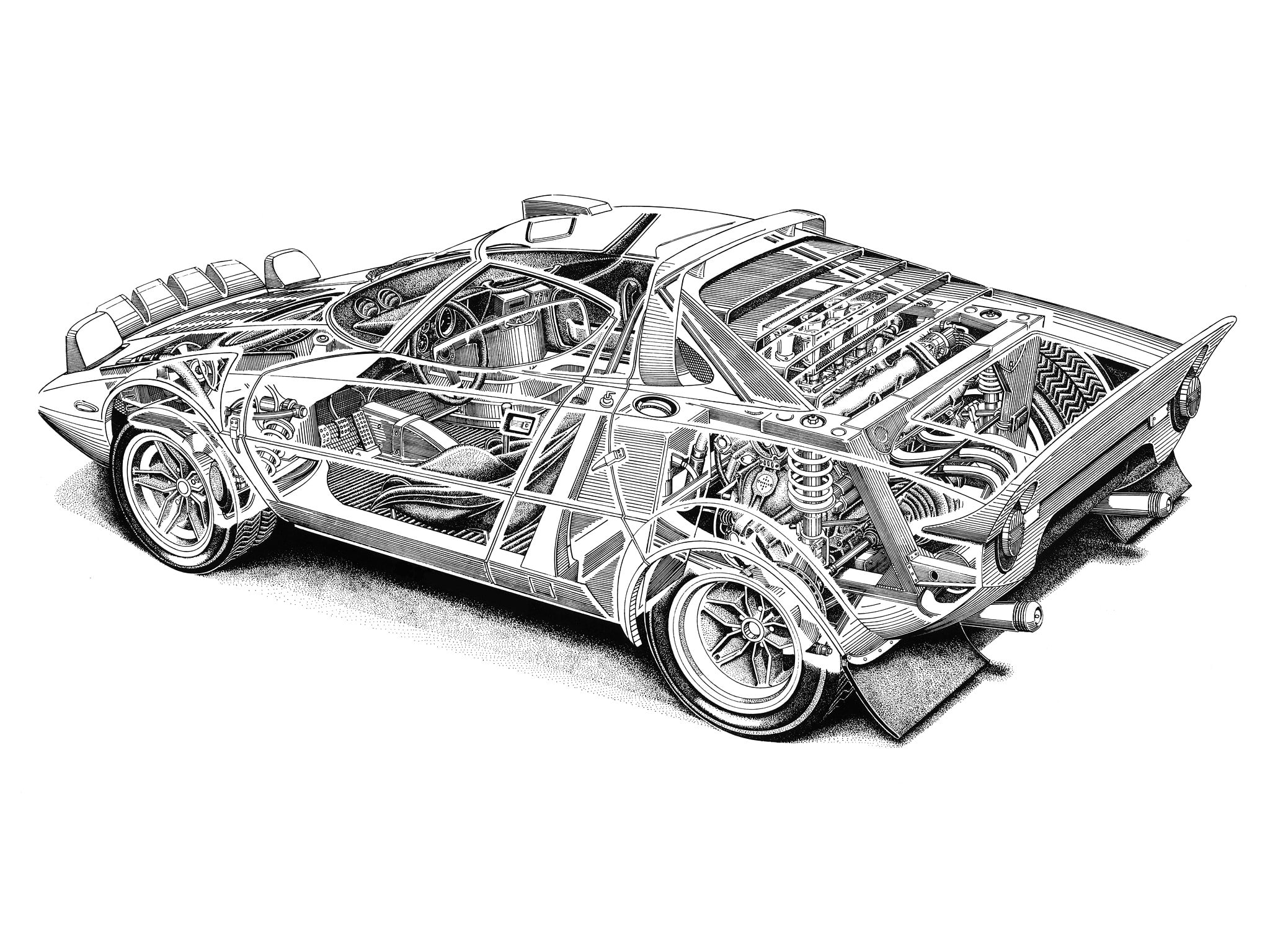 racing, 1080P, cutaway, lancia, engine, 1972, group, interior, stratos, race, HD Wallpaper
