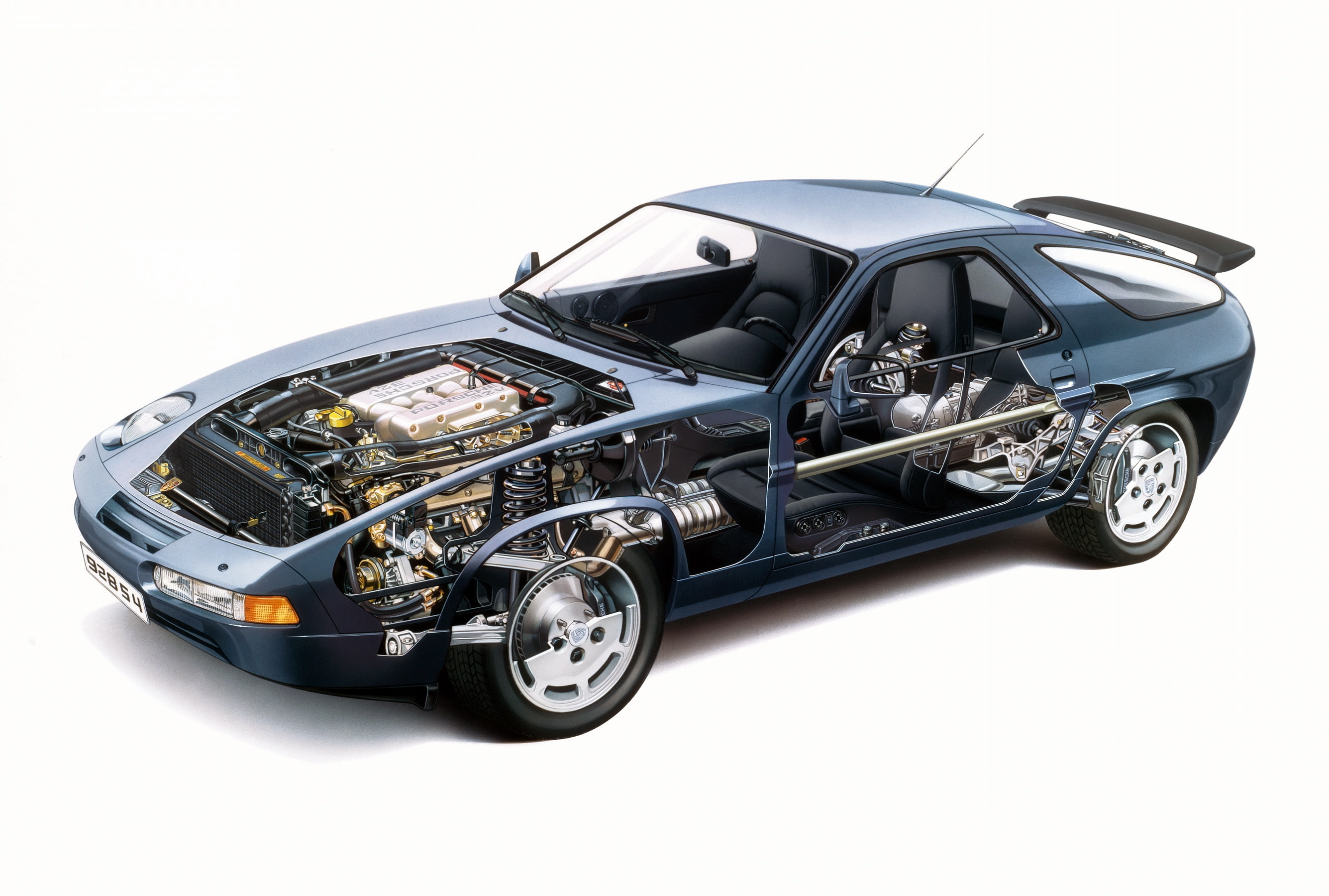 928, cutaway, 2K, porsche, HD Wallpaper