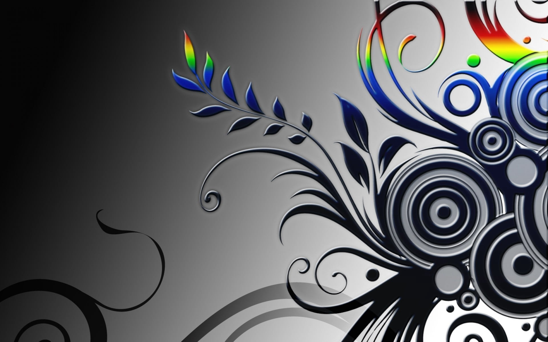 art, design, floral, curve, illustrations And Vector Art, burning, 1080P, nature, multi colored, shape, craft, green, background, decoration, drawing - art product, HD Wallpaper