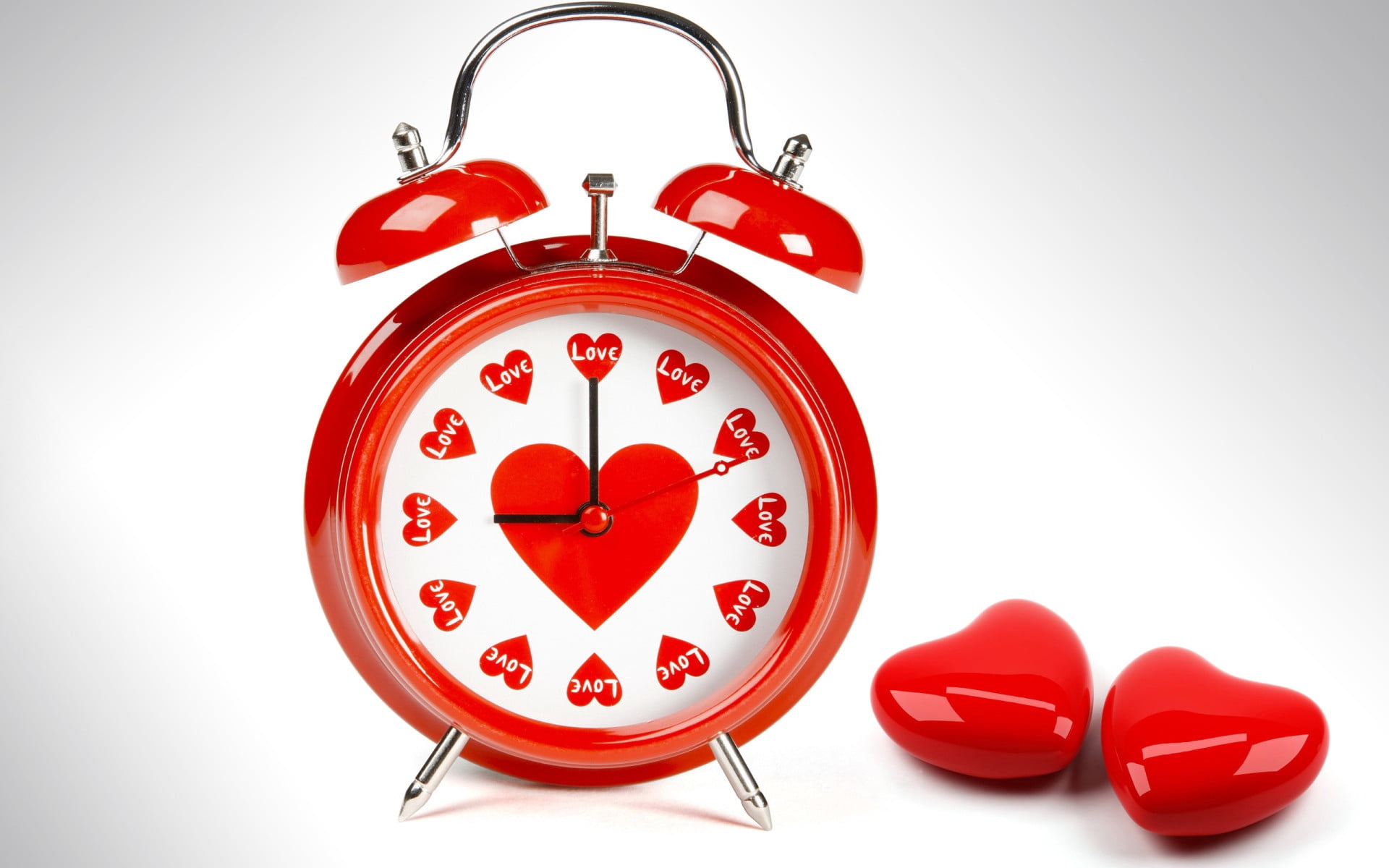 dating, design, 1080P, romance, heart Shape, minute hand, valentine Card, symbol, gift, illustration, three-dimensional Shape, holiday, abstract, clock, HD Wallpaper