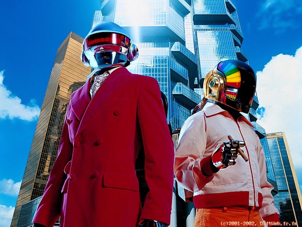 occupation, architecture, people, clothing, sky, built structure, Daft Punk, day, men, low angle view, 480P, nature, government, red, protection, real people, HD Wallpaper