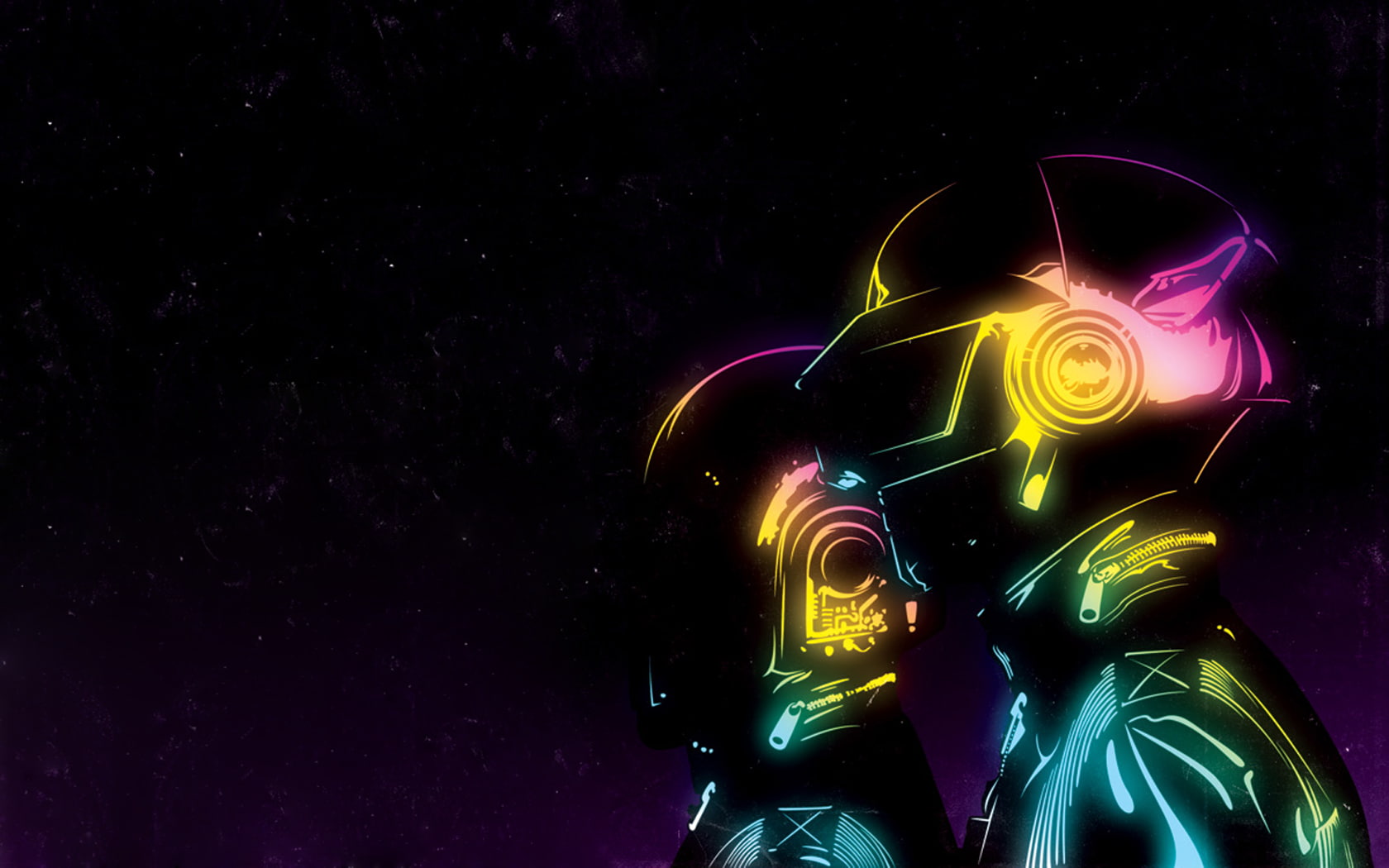 astronaut, daft, 720P, illustration, music, punk, hd, two, HD Wallpaper