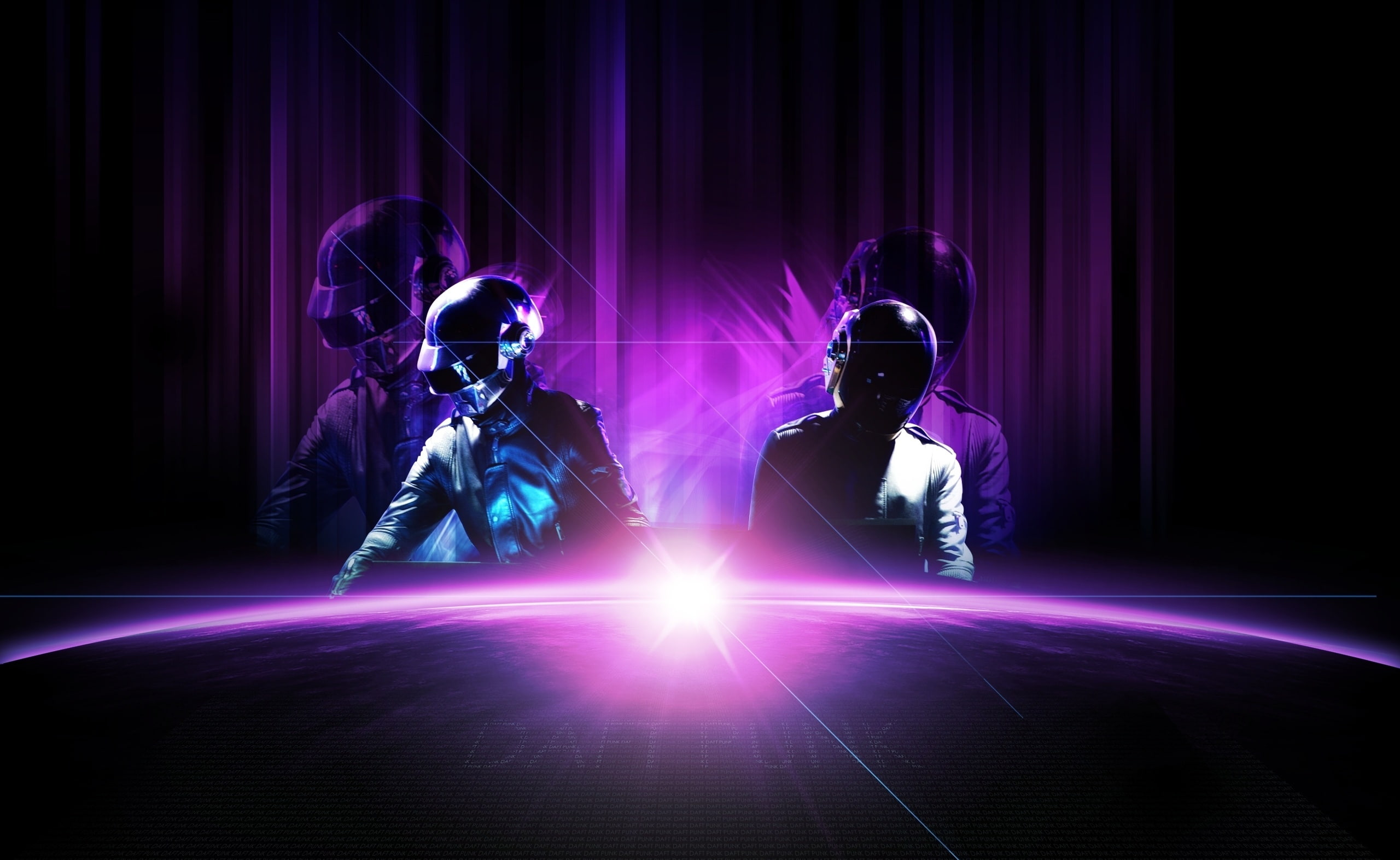 performance, security, Music/Daft Punk, helmet, night, live, daft punk, men, stage, headwear, album, daft, 2K, da funk, House, French, Music, laser, lighting equipment, HD Wallpaper