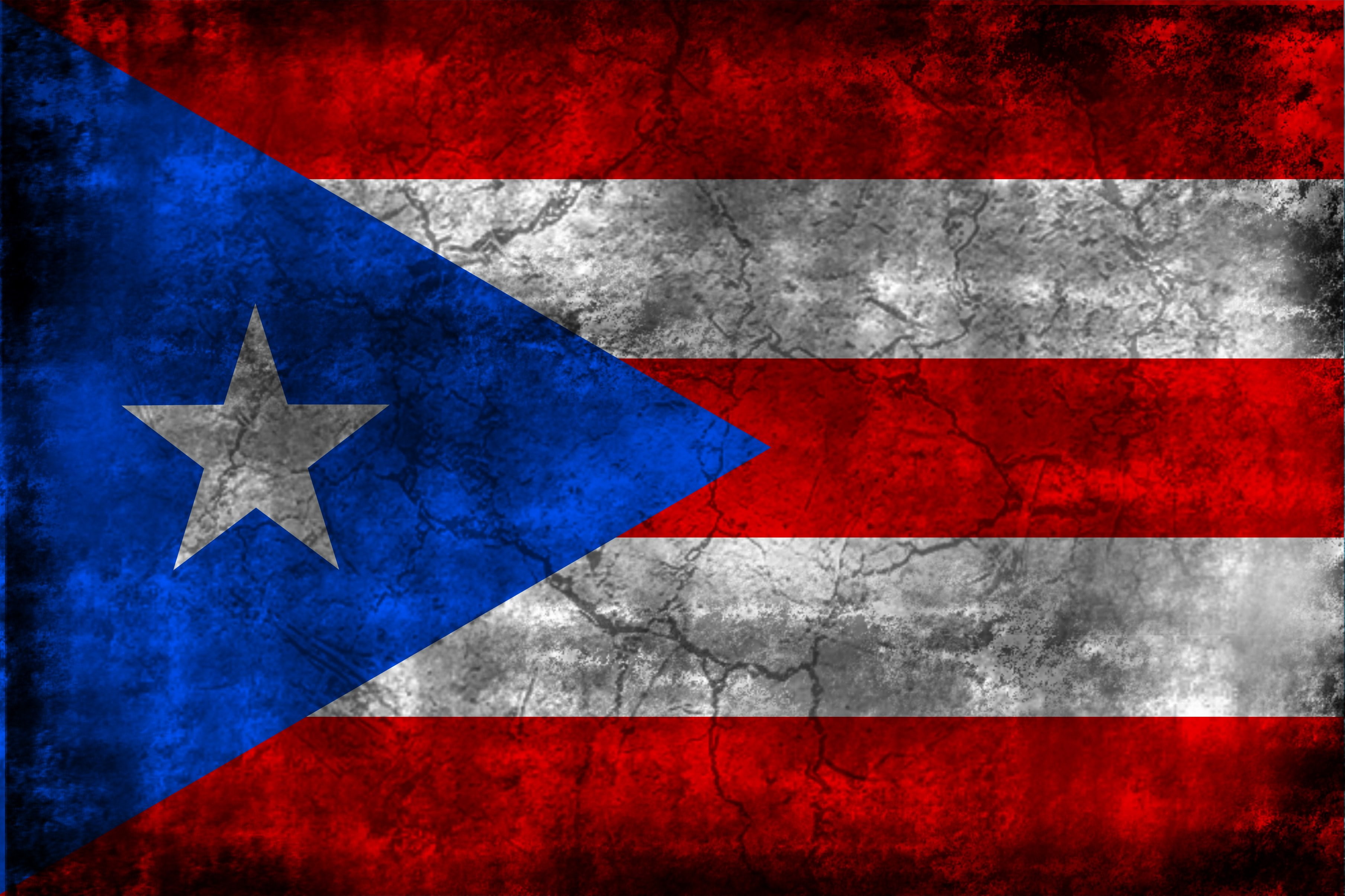 close-up, backgrounds, flag, dirty, 2K, striped, pattern, red, patriotism, flag of puerto rico, no people, full frame, sign, textured, blue, architecture, HD Wallpaper