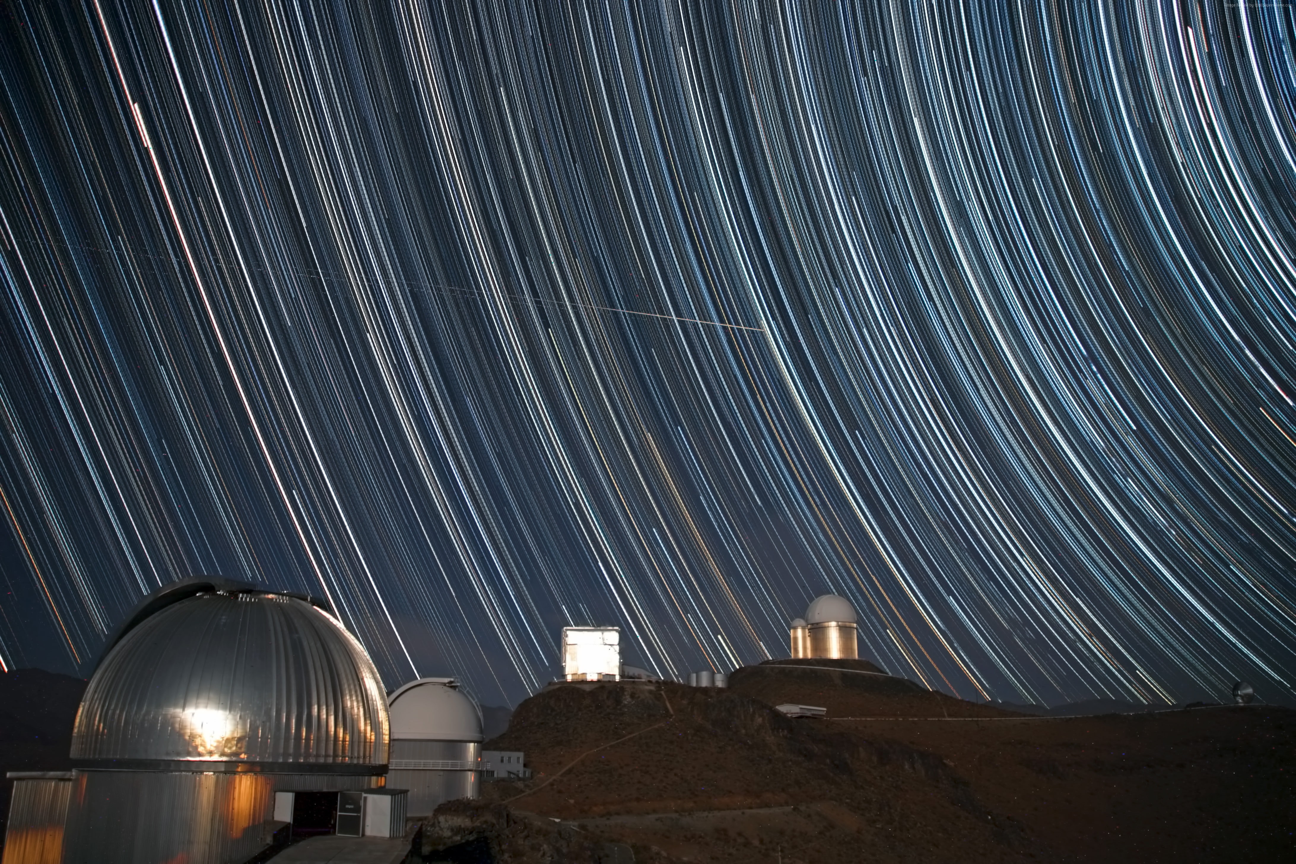 4K, night, photo, stars, astronomy, exposure, sky, observatory, HD Wallpaper