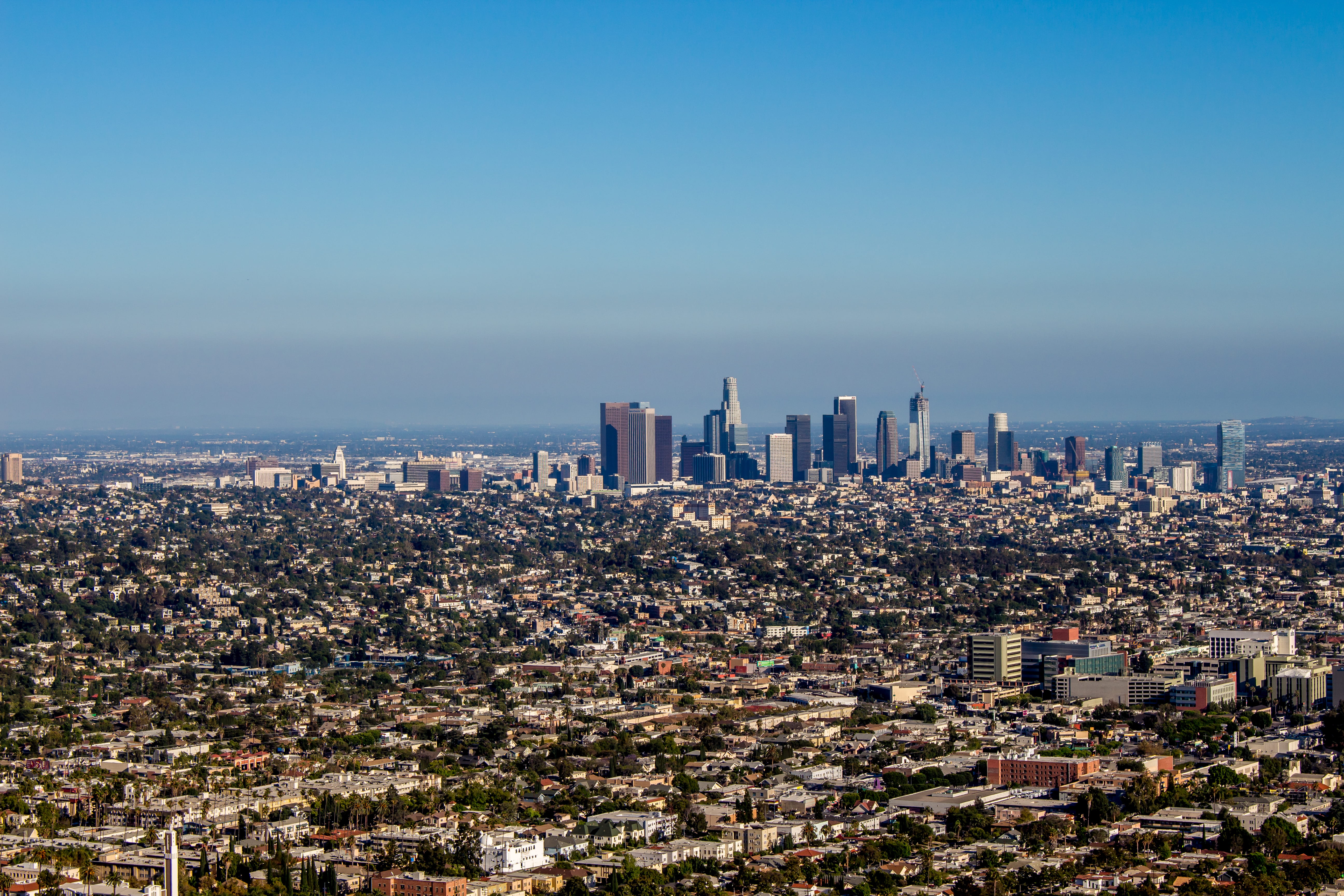 view, residential district, day, landscape, copy space, building, architecture, urban skyline, cityscape, overview, sky, building exterior, tall - high, HD Wallpaper