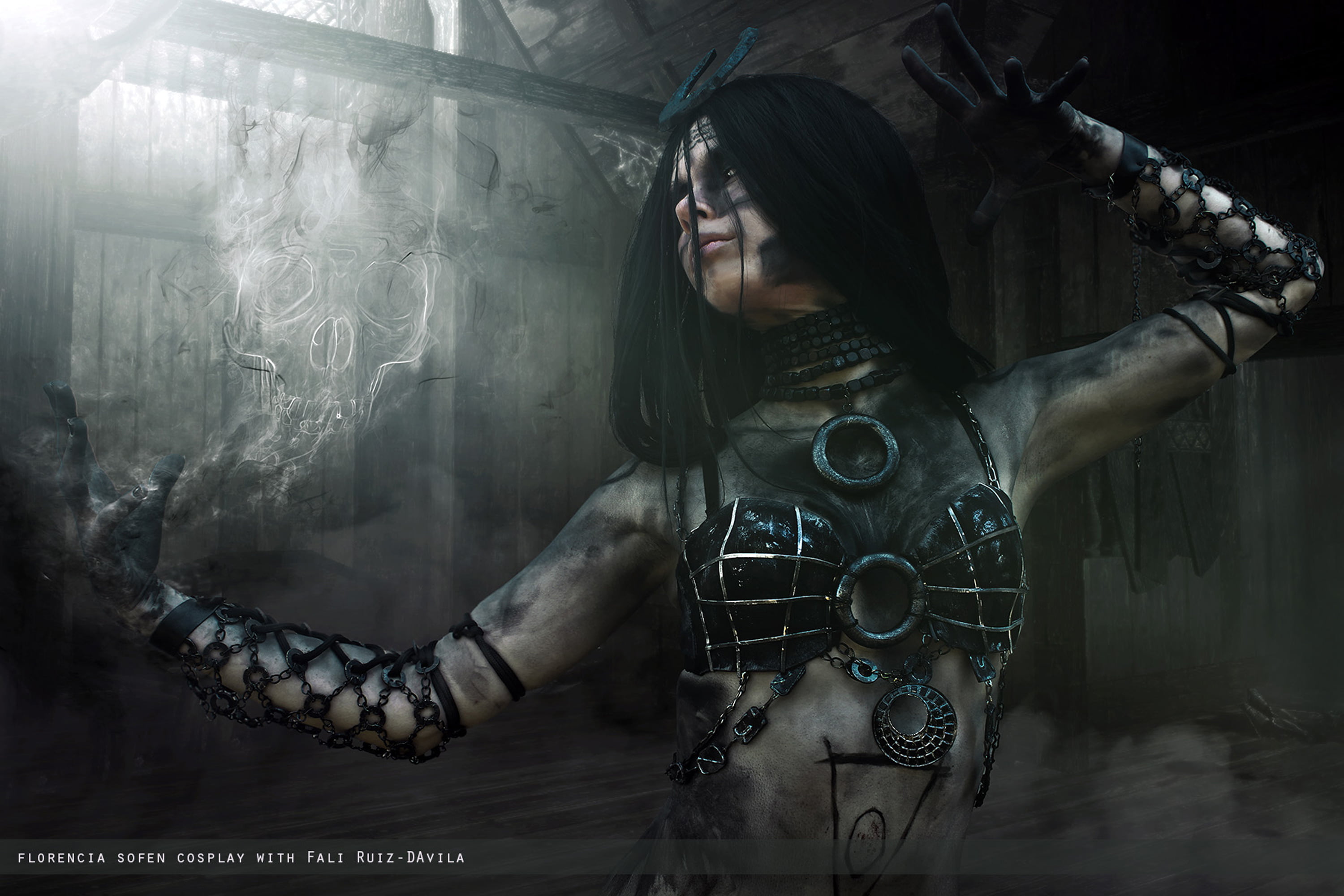 arms raised, metal, digital composite, tattoo, enchantress, cosplay, young women, indoors, hairstyle, deviantart, fashion, young men, leisure activity, HD Wallpaper