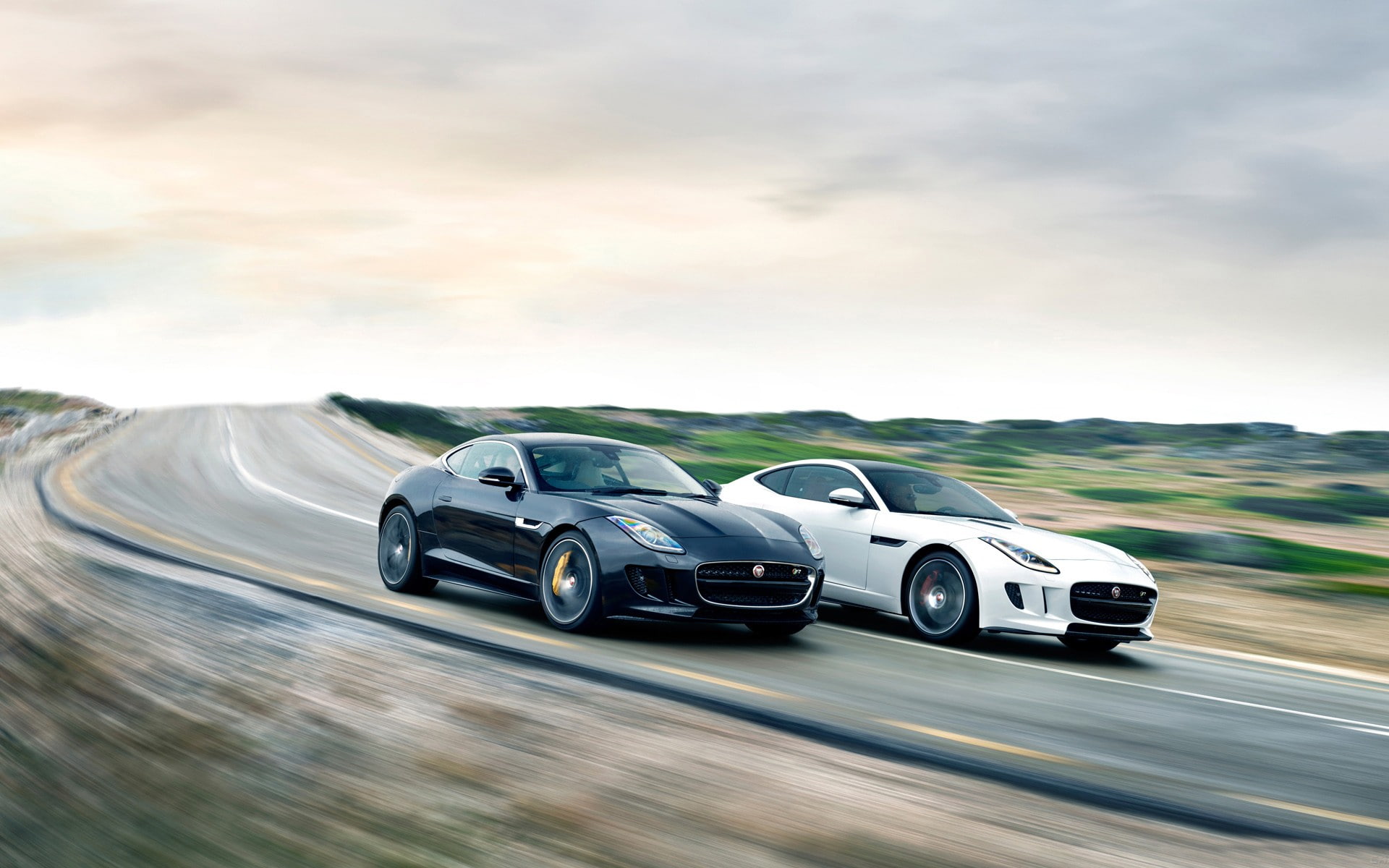 day, road, driving, mode of transportation, transportation, 2015, 1080P, black, competition, blurred motion, sky, excitement, coupe, nature, motor vehicle, HD Wallpaper