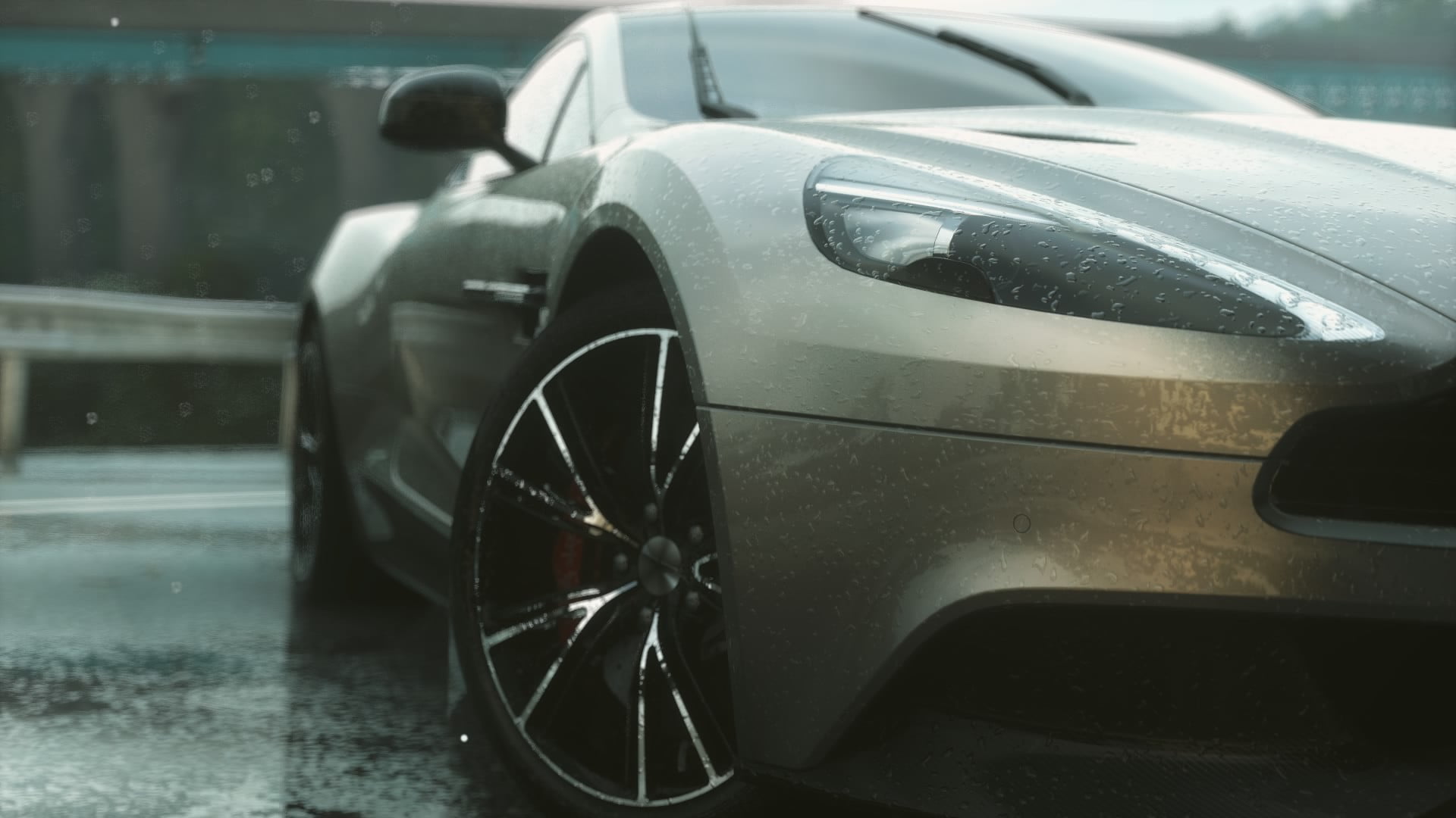 water, motor vehicle, mode of transportation, land vehicle, no people, retro styled, wet, street, stationary, transportation, Aston Martin, Driveclub, vehicle, HD Wallpaper
