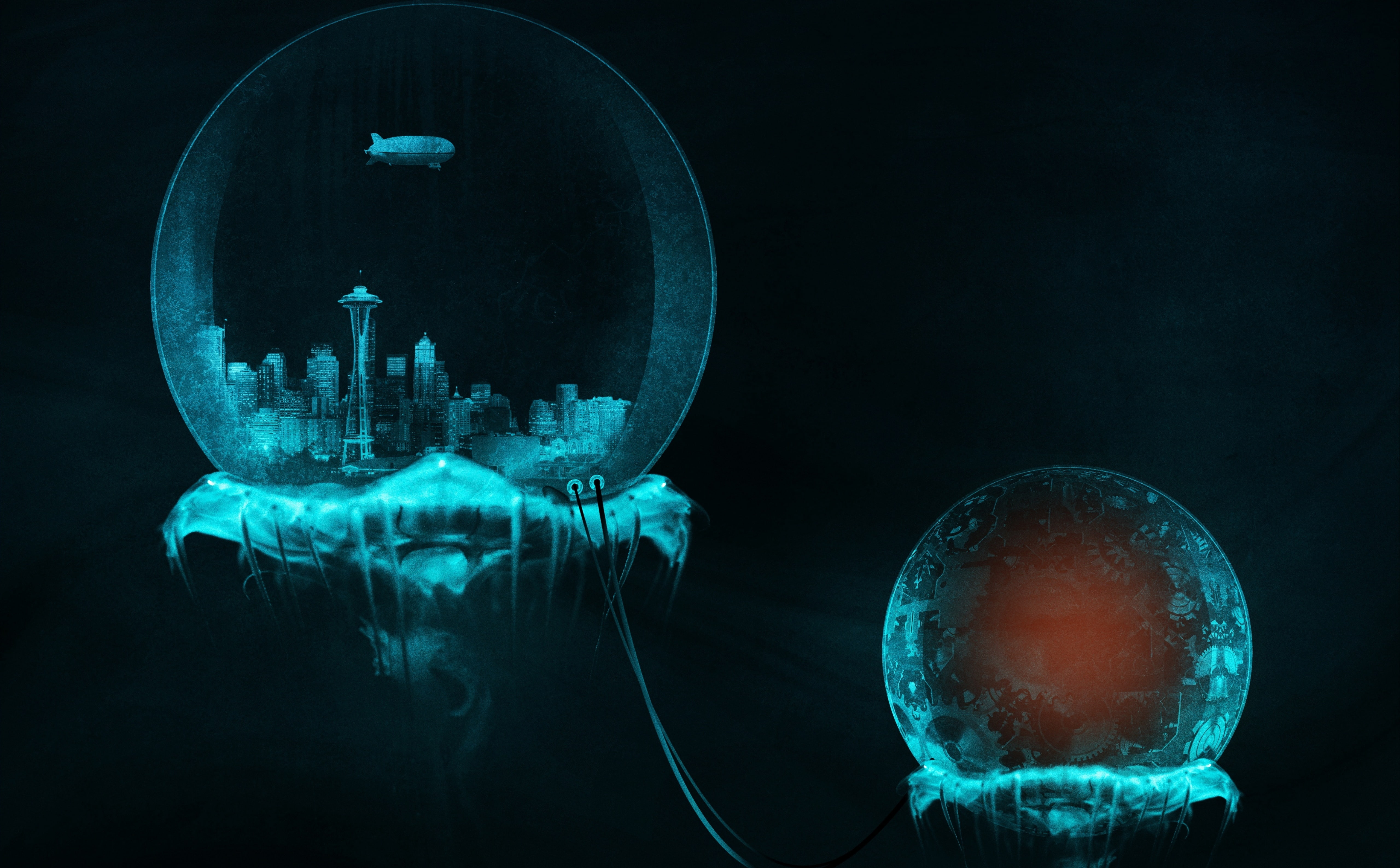 sphere, Live, blue, tank, fiction, animals in captivity, aquarium, glass - material, animals in the wild, surreal, indoors, no people, Underwater, Water, HD Wallpaper