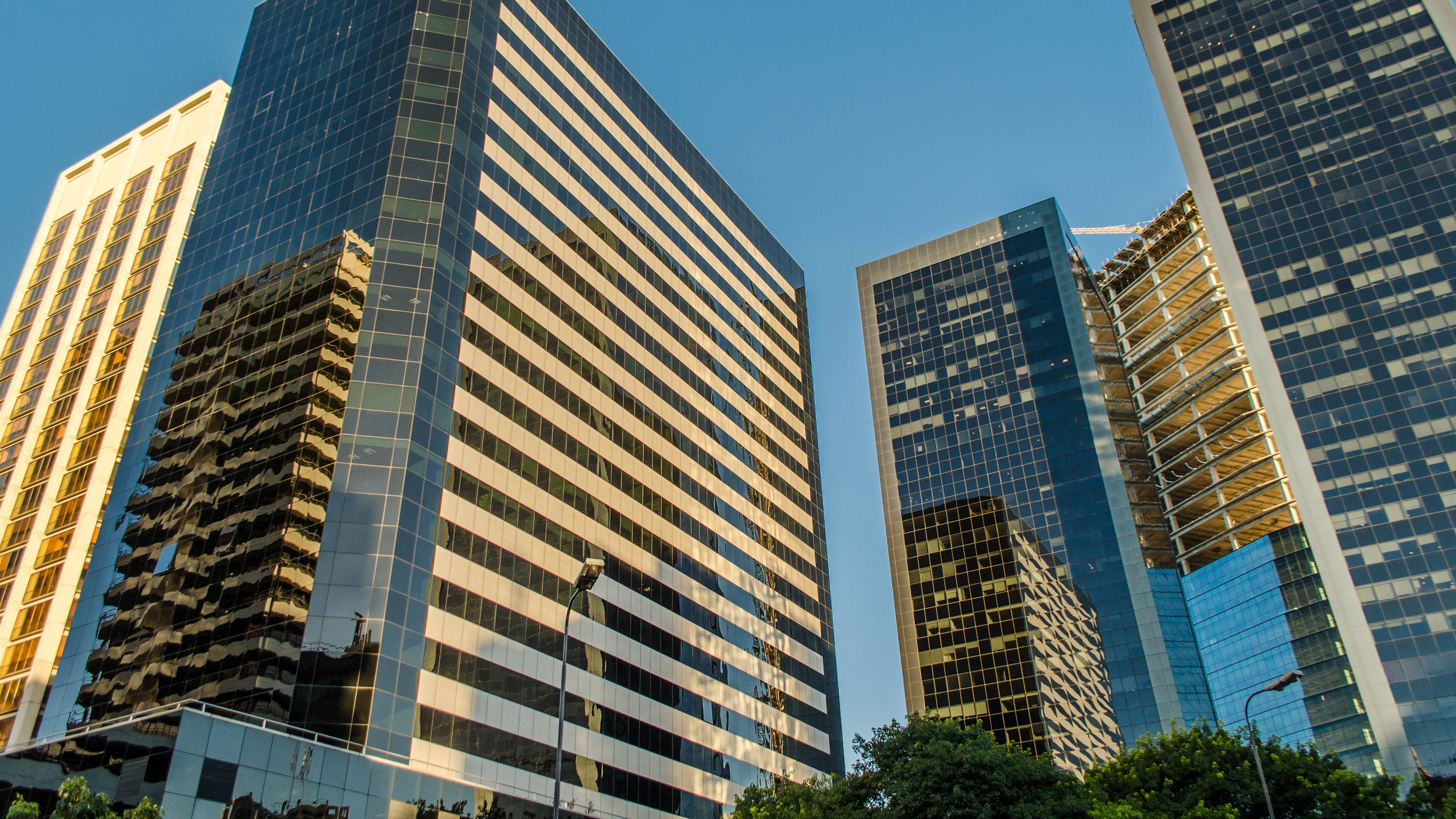 building, office, buenos aires, catalinas, reflection, building exterior, cityscape, tower, office building exterior, business, downtown district, modern, HD Wallpaper