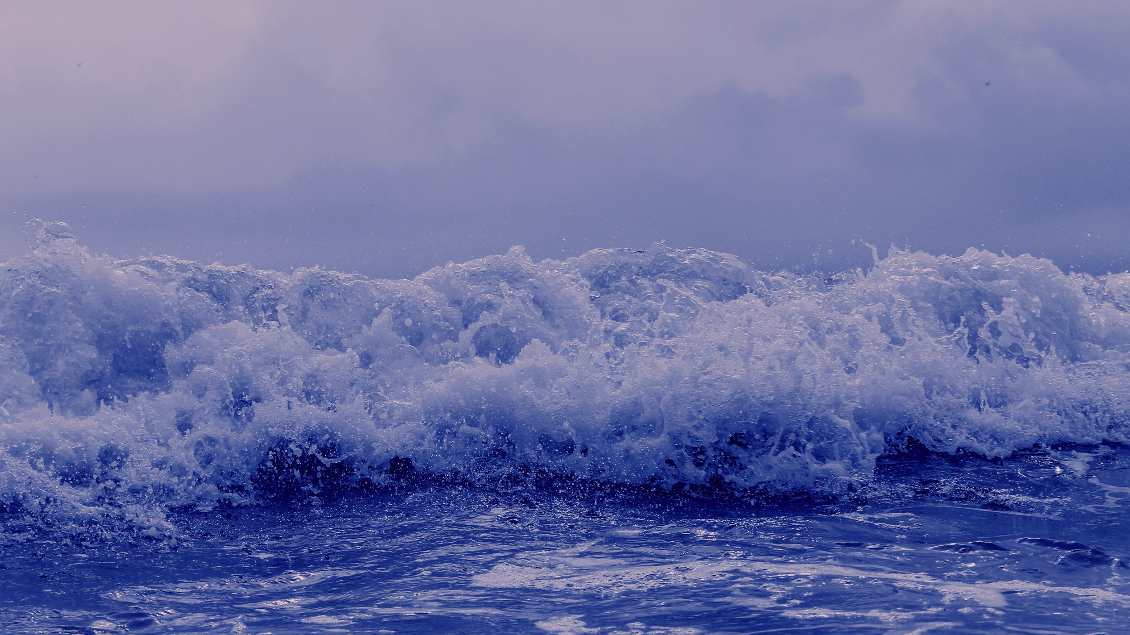 cold temperature, nature, blue, sky, outdoors, no people, white, scenics - nature, waves, beauty in nature, sea, motion, power, water, wave, power in nature, HD Wallpaper