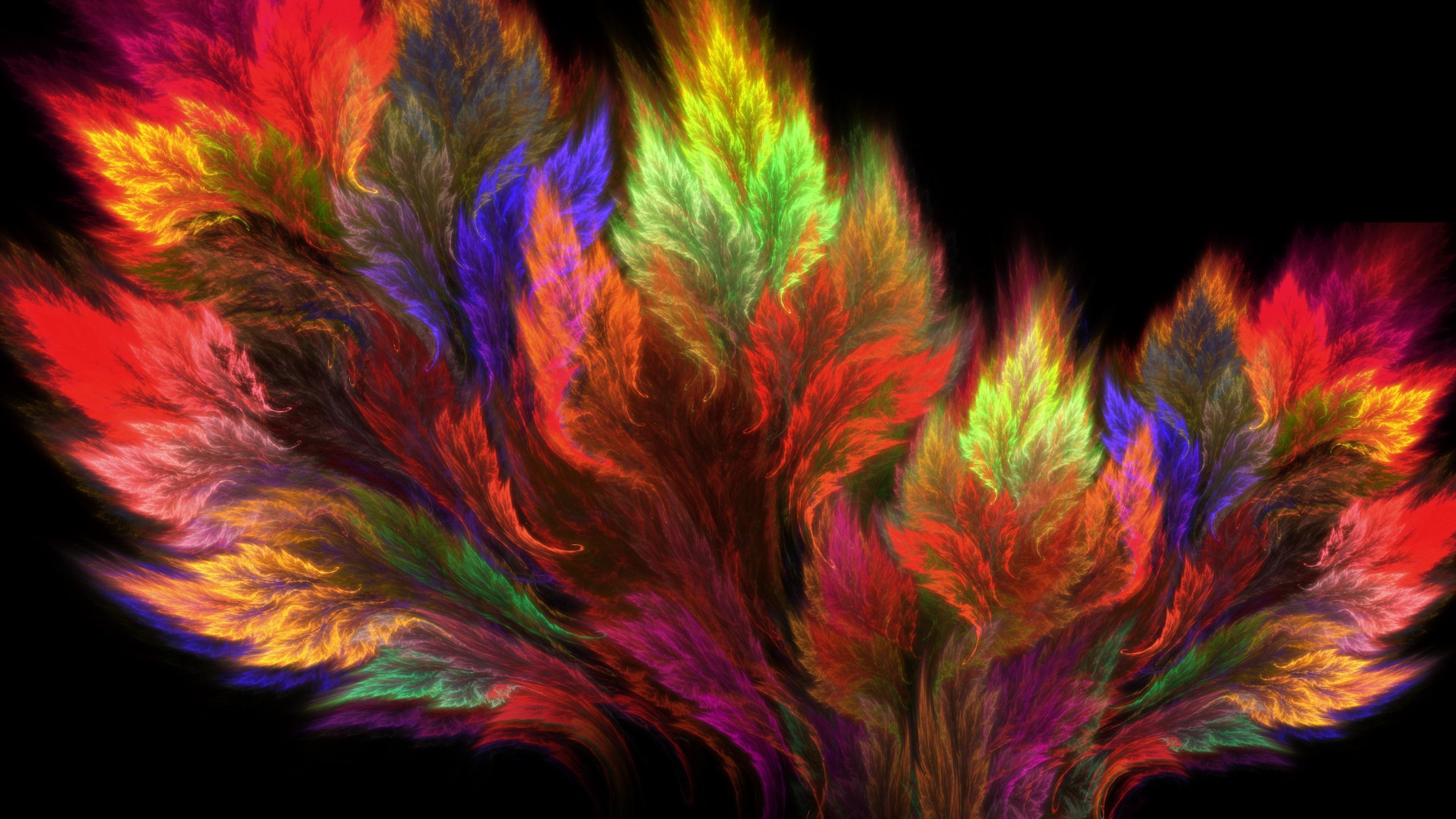 nature, 4K, autumn, art, magical, unique, artsy, beauty, cool, digital, fractal, fractal art, creative, leaf, abstract, HD Wallpaper