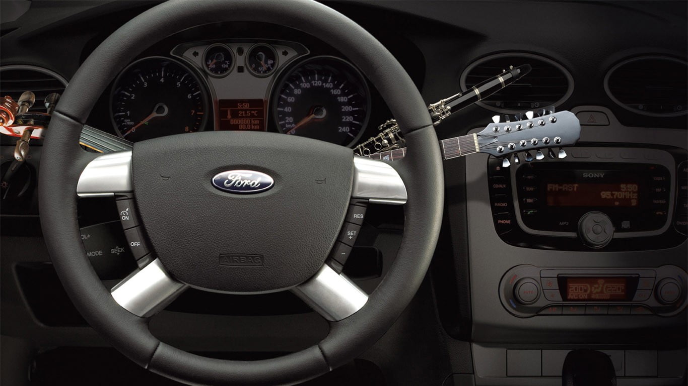airplane, violin, steering, speedometer, transportation, Ford, wheel, close-up, mode of transportation, car, control, equipment, vehicle interior, indoors, HD Wallpaper