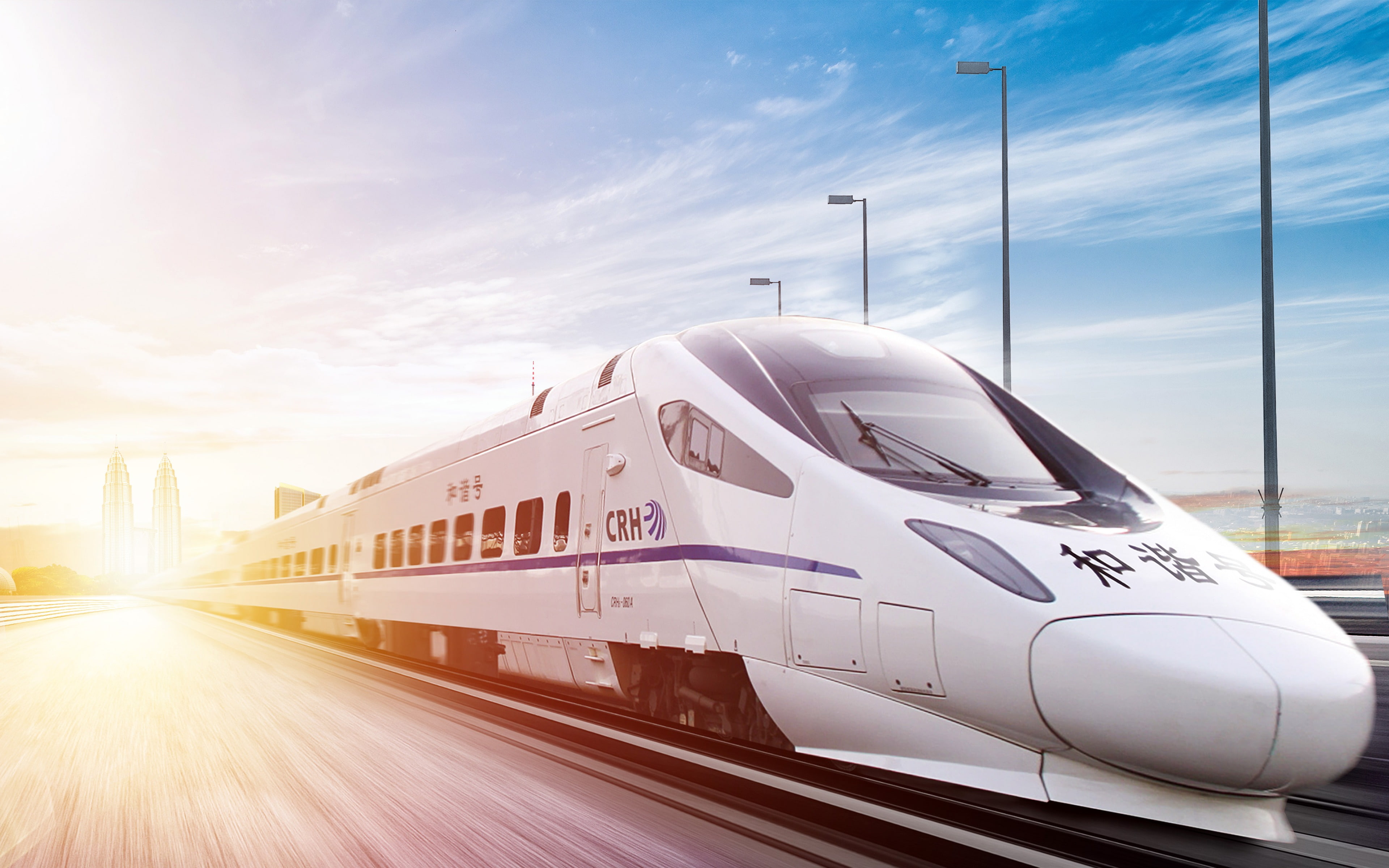 sunlight, journey, outdoors, train, rail transportation, airplane, rail, day, speed, cloud - sky, window, china, public transportation, arrival, air vehicle, HD Wallpaper