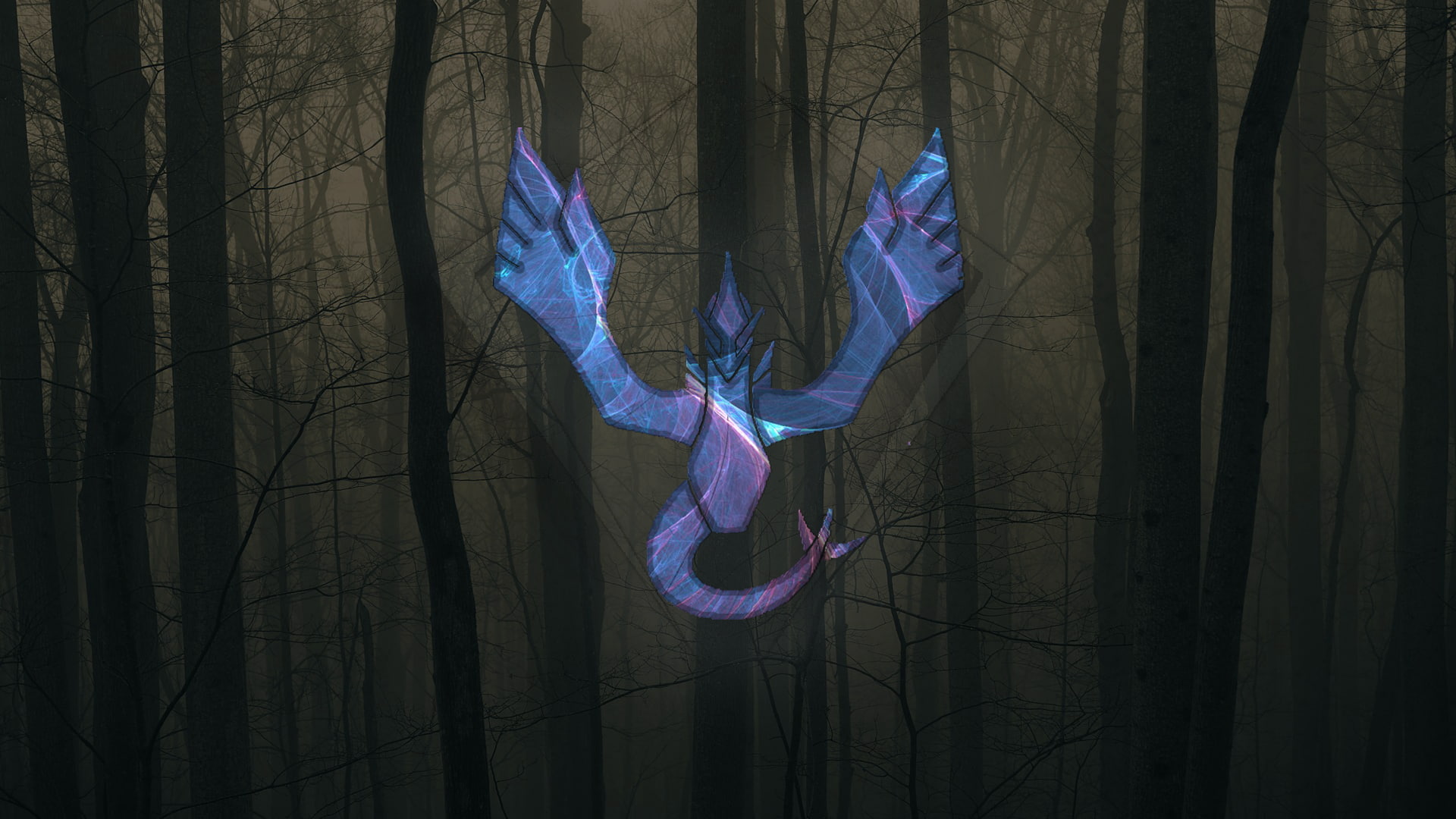 1080P, Pokémon, Pokemon Go, Lugia, trees, Team Harmony, HD Wallpaper