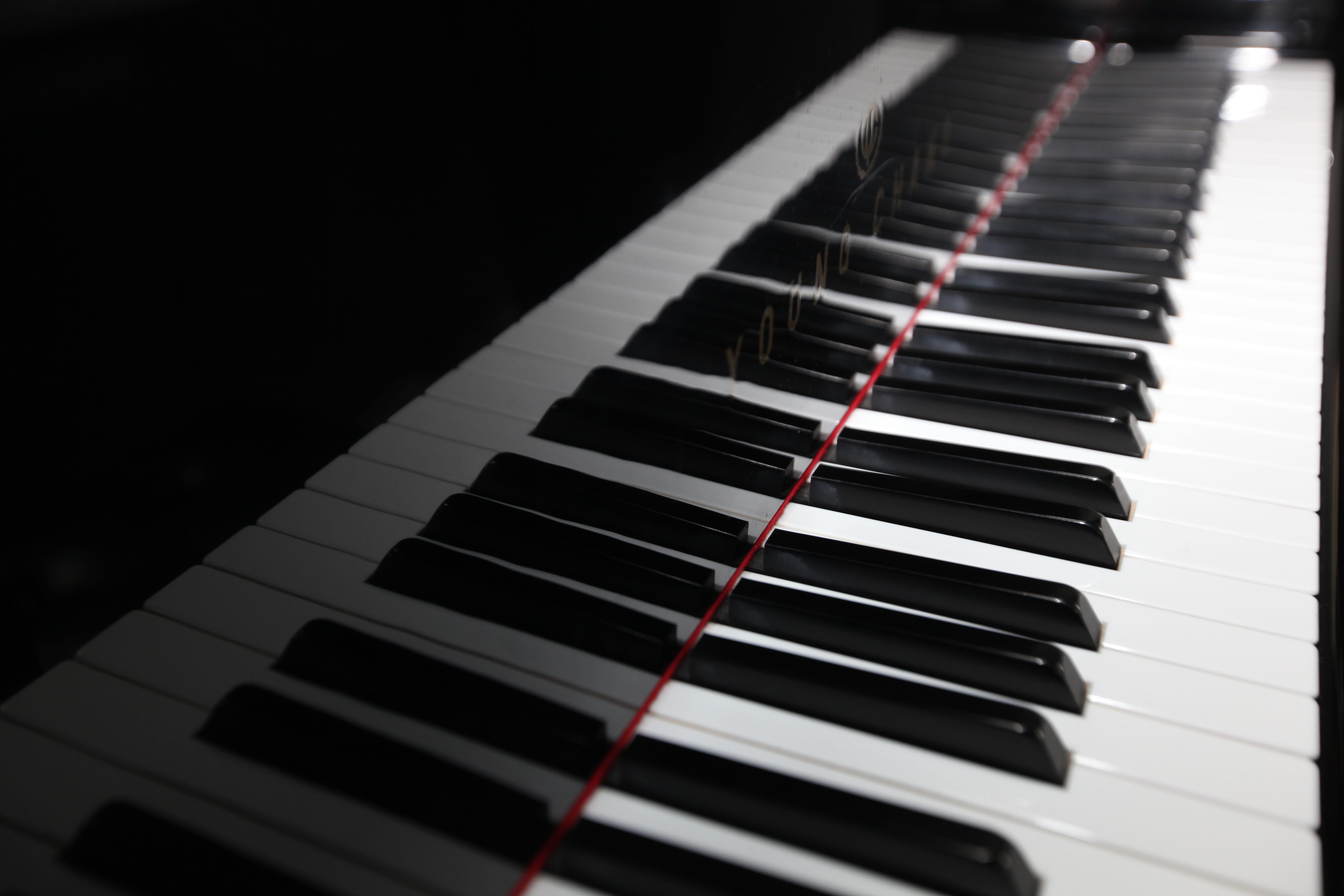 string, playing, no people, performance, close-up, 5K, Music, black color, high angle view, musical instrument string, keyboard, Piano, skill, practicing, HD Wallpaper