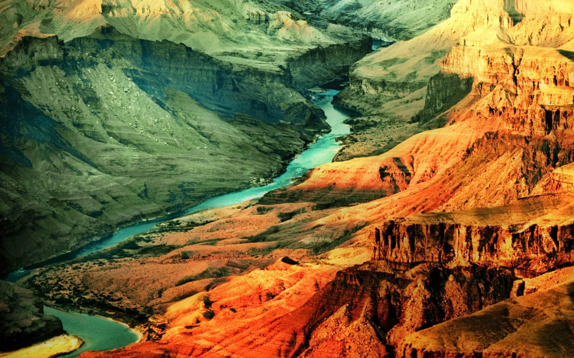 eroded, mountain, tranquility, idyllic, non-urban scene, no people, canyon, tranquil scene, solid, river, formation, outdoors, environment, landscape, beauty in nature, HD Wallpaper