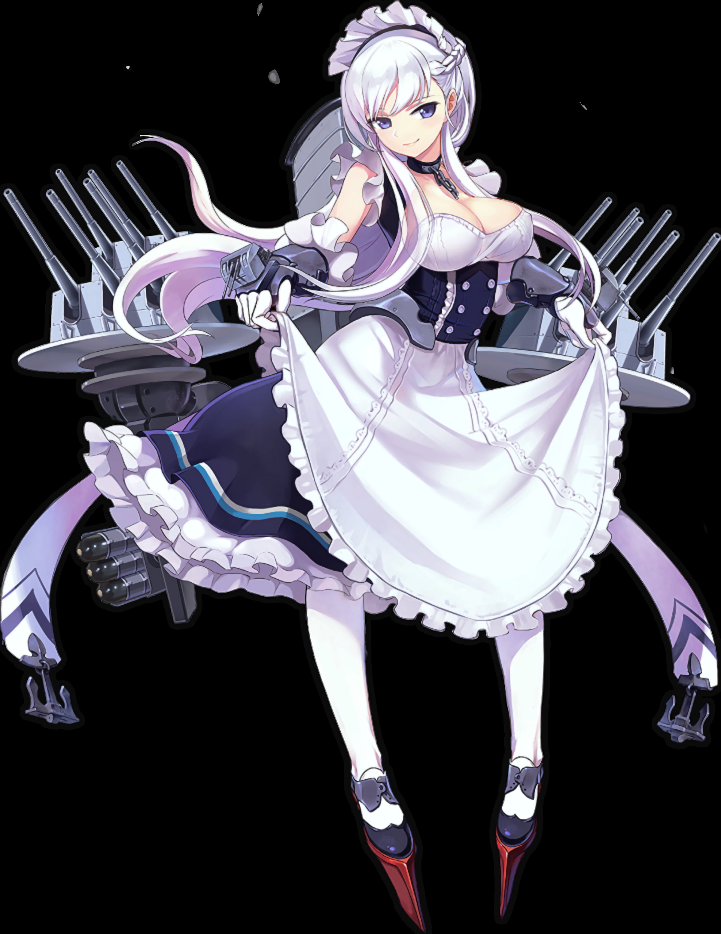 2K, upscaled, anime, Azur Lane, transparent background, anime girls, ship, Phone HD Wallpaper