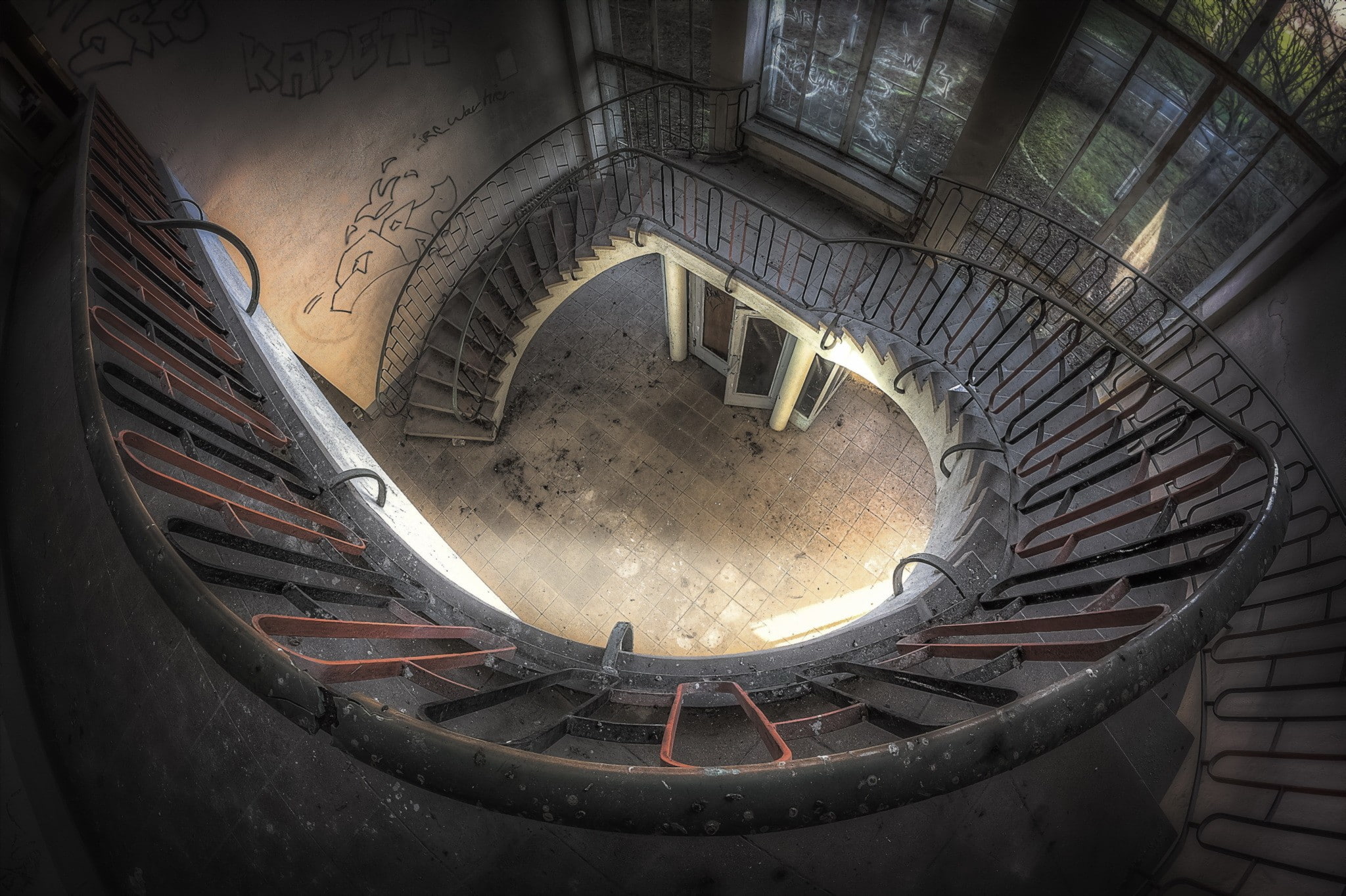 stairs, 1080P, abandoned, building, house, HD Wallpaper