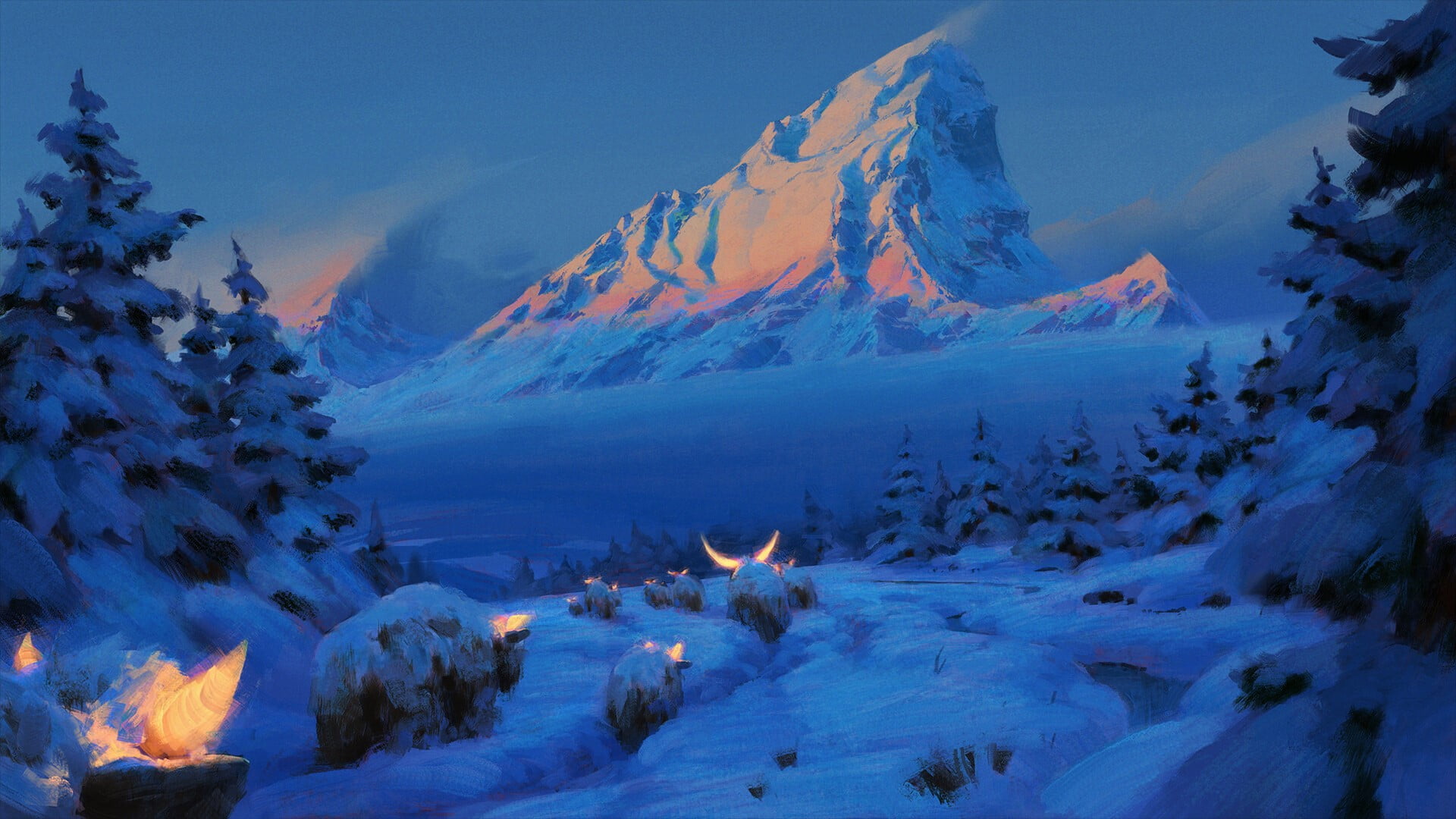 1080P, snow, digital, Thomas Stoop, HD Wallpaper