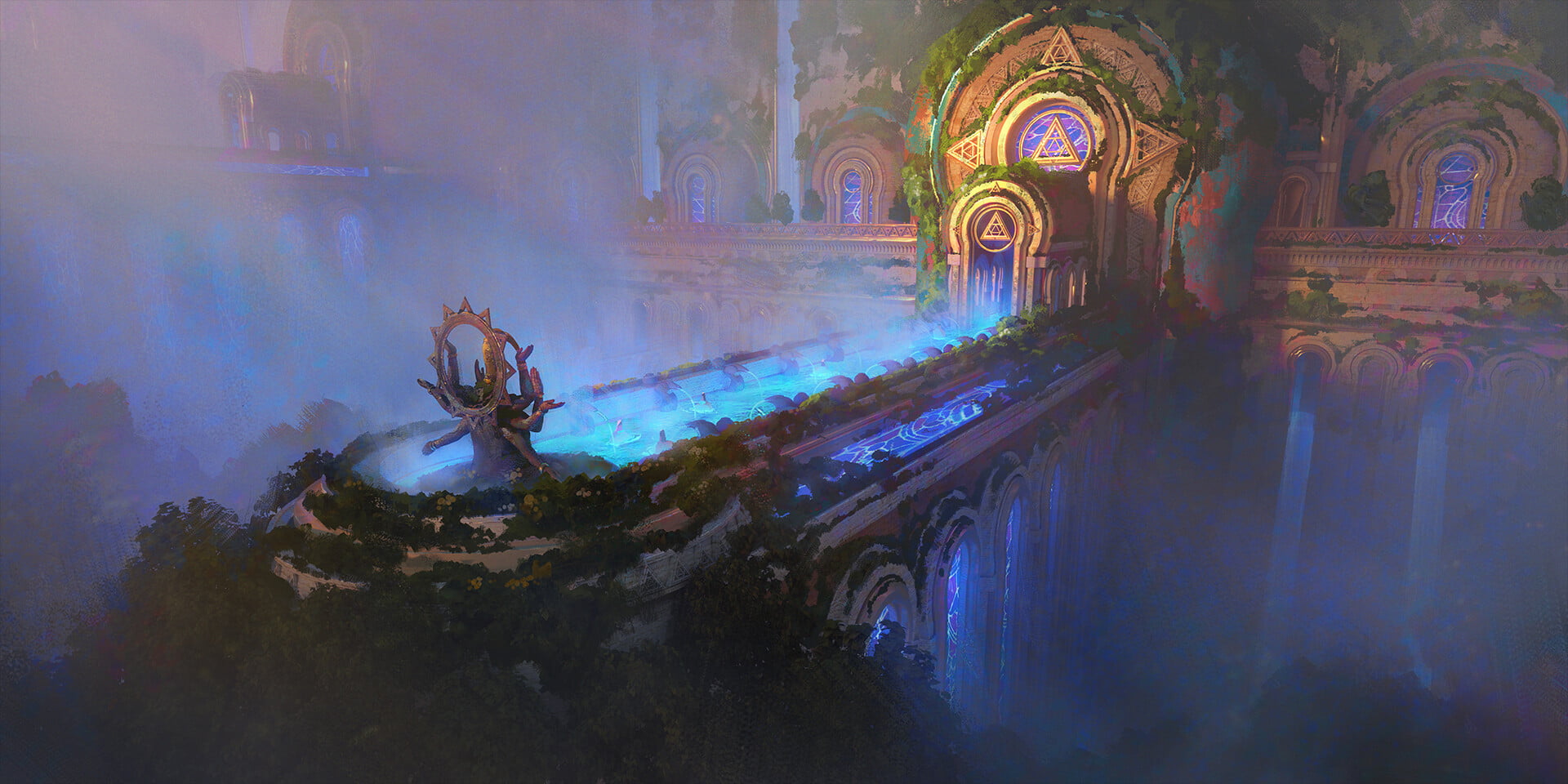 1080P, digital art, fantasy art, Thomas Stoop, temple, HD Wallpaper