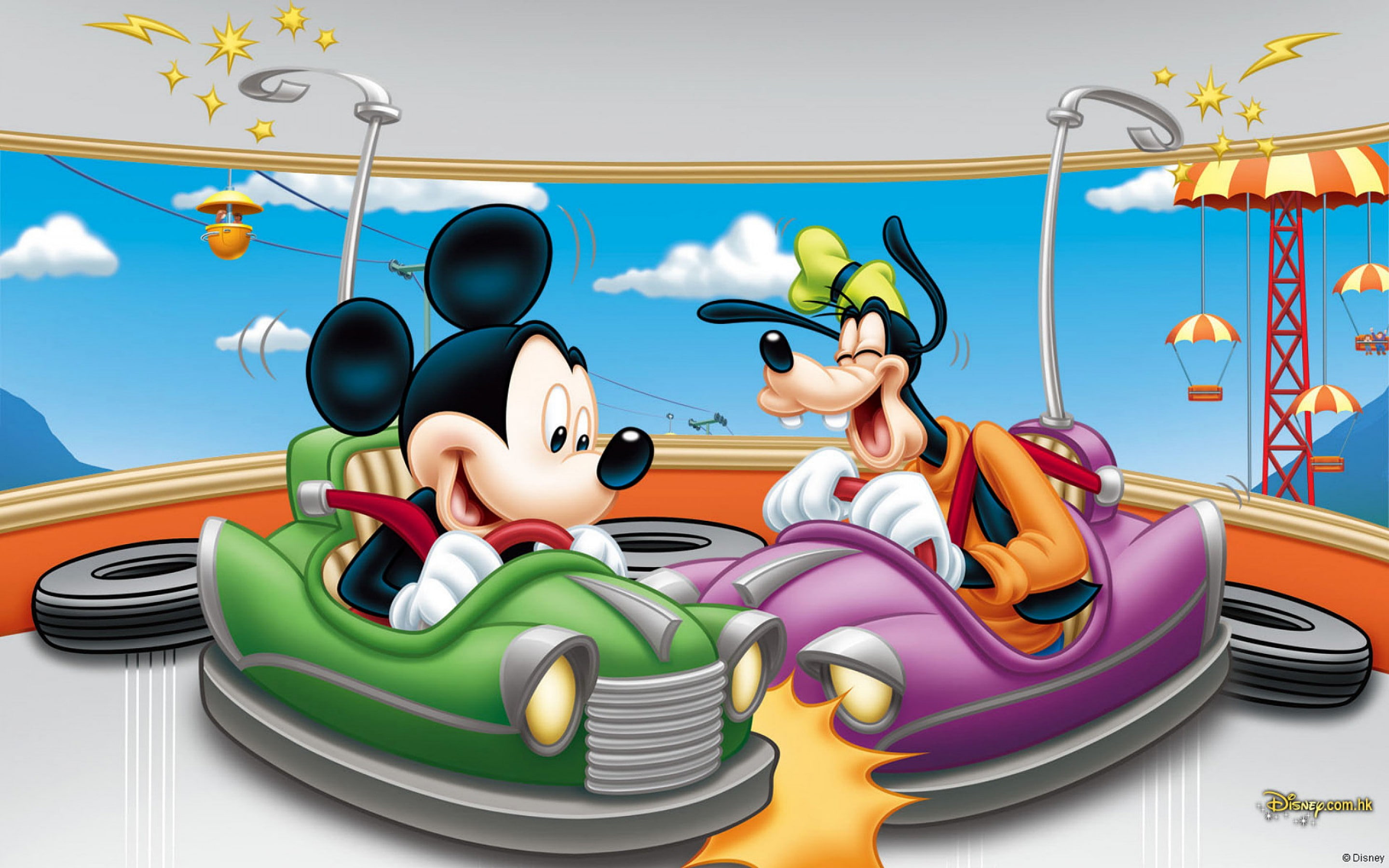2K, goofy, mouse, hd, luna, mickey, park, HD Wallpaper