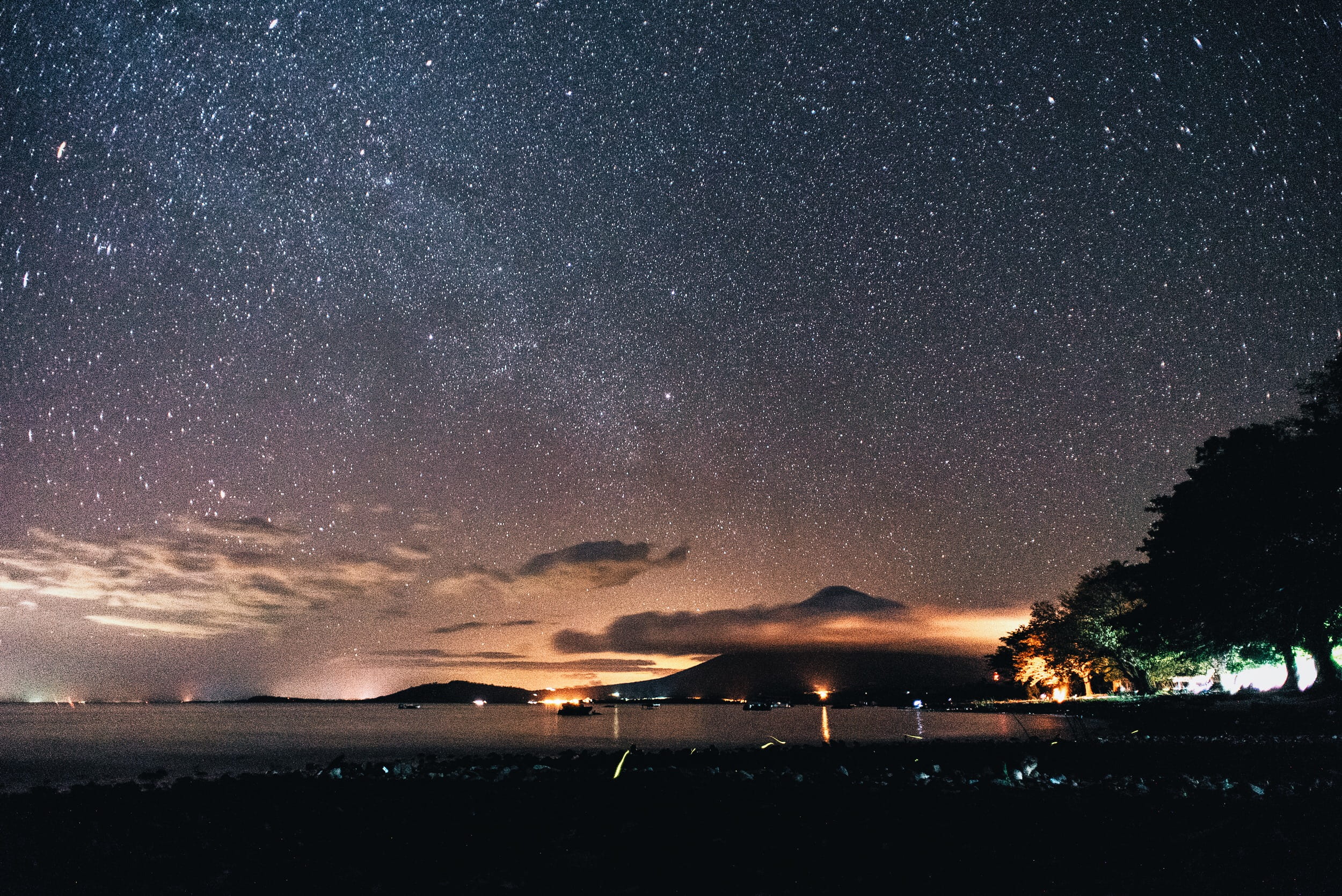 sky, illuminated, ometepe, vacation, volcano, nicaragua, nightsky, beauty in nature, scenics - nature, outdoors, star, no people, tranquil scene, galaxy, HD Wallpaper