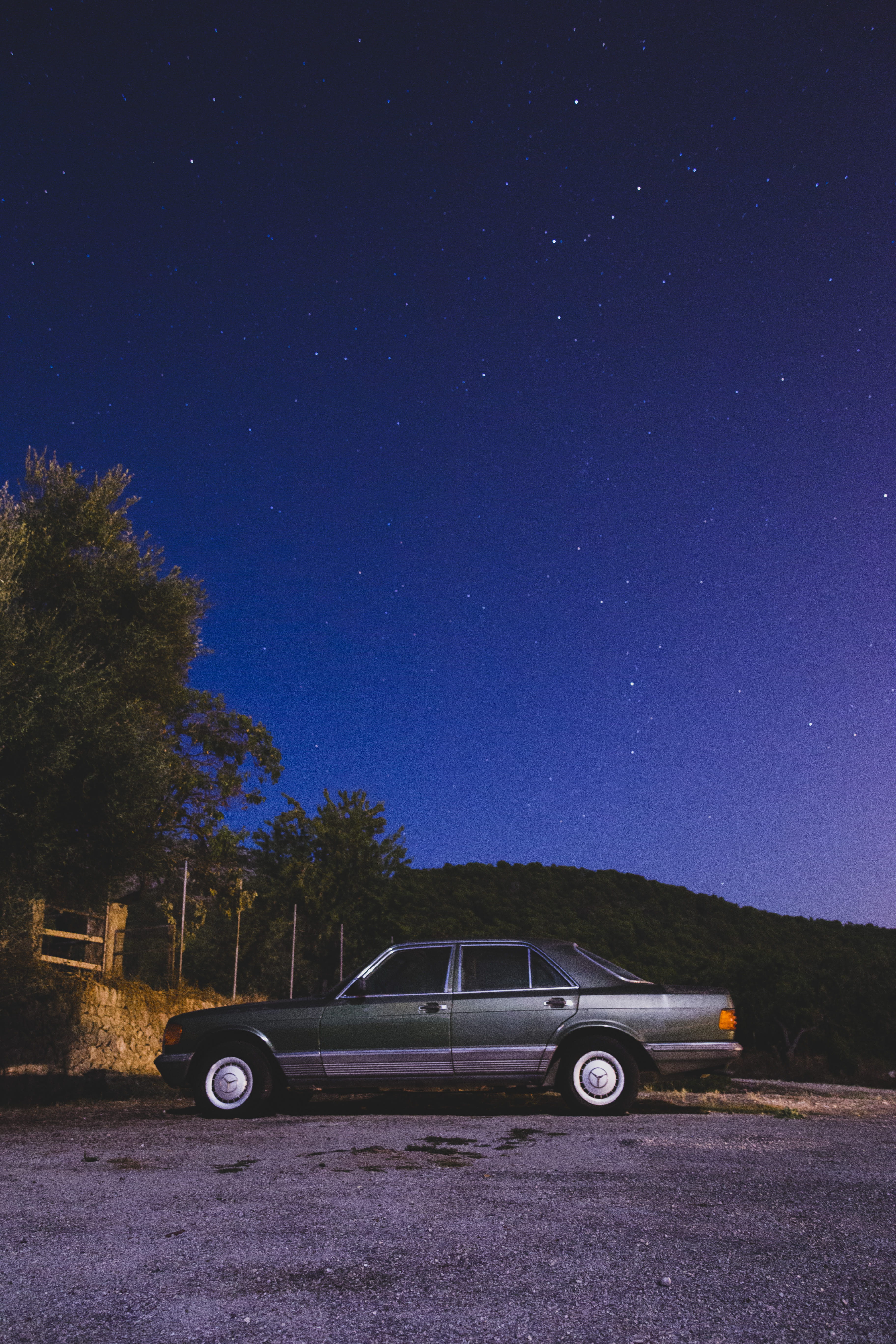stern, astronomy, star - space, car, calvià, scenics - nature, nature, nightsky, skyine, motor vehicle, space, no people, architecture, stationary, night, Phone HD Wallpaper