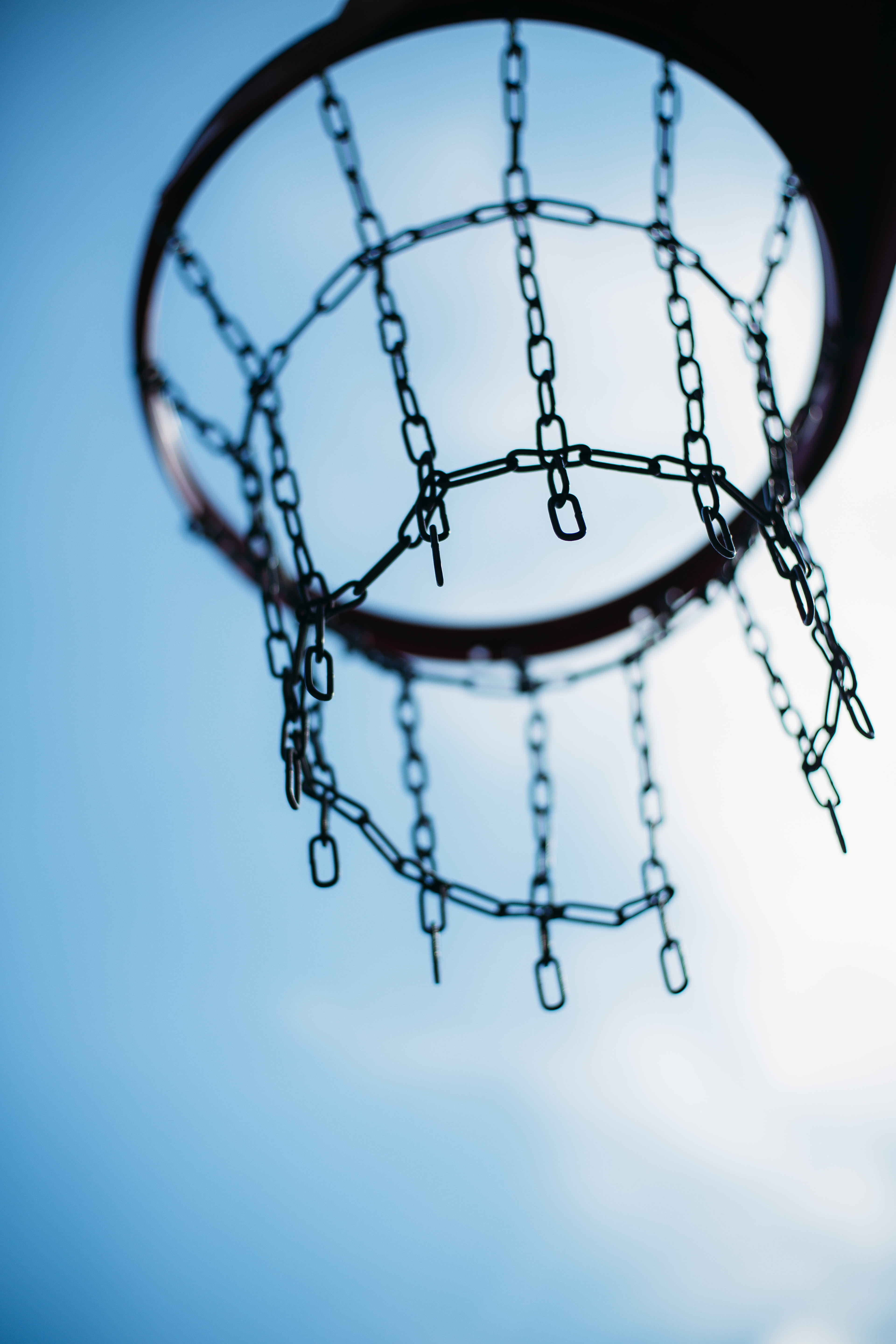 nature, close-up, ball sports, team, play, low angle view, hobby, leisure, dunking, clear sky, web, sport, training, street, basket, metal, basketball, Phone HD Wallpaper