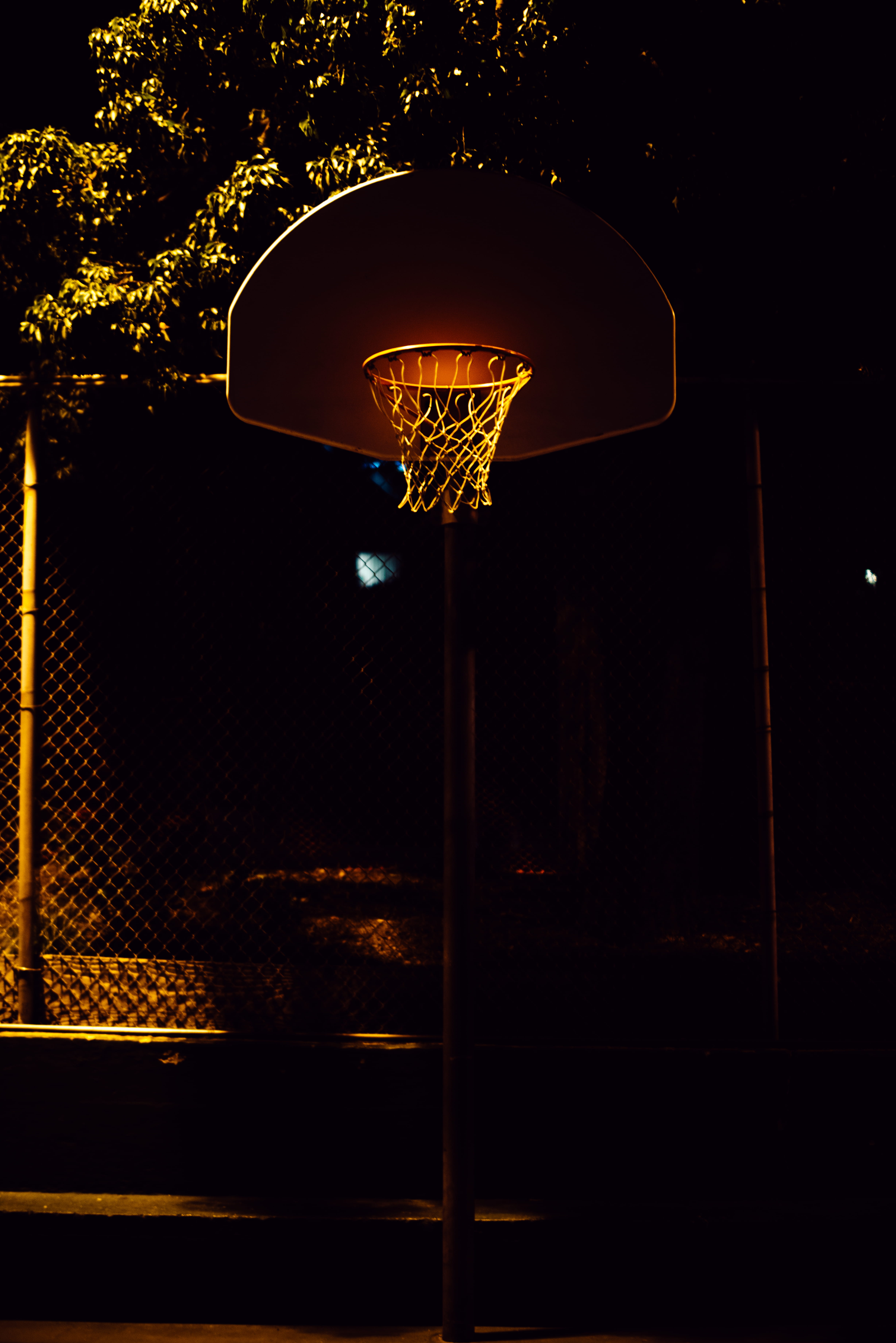 basketball court, white, playground, outdoor play area, sport, street photography, illuminated, low angle view, sports, night, plant, auto post production filter, Phone HD Wallpaper