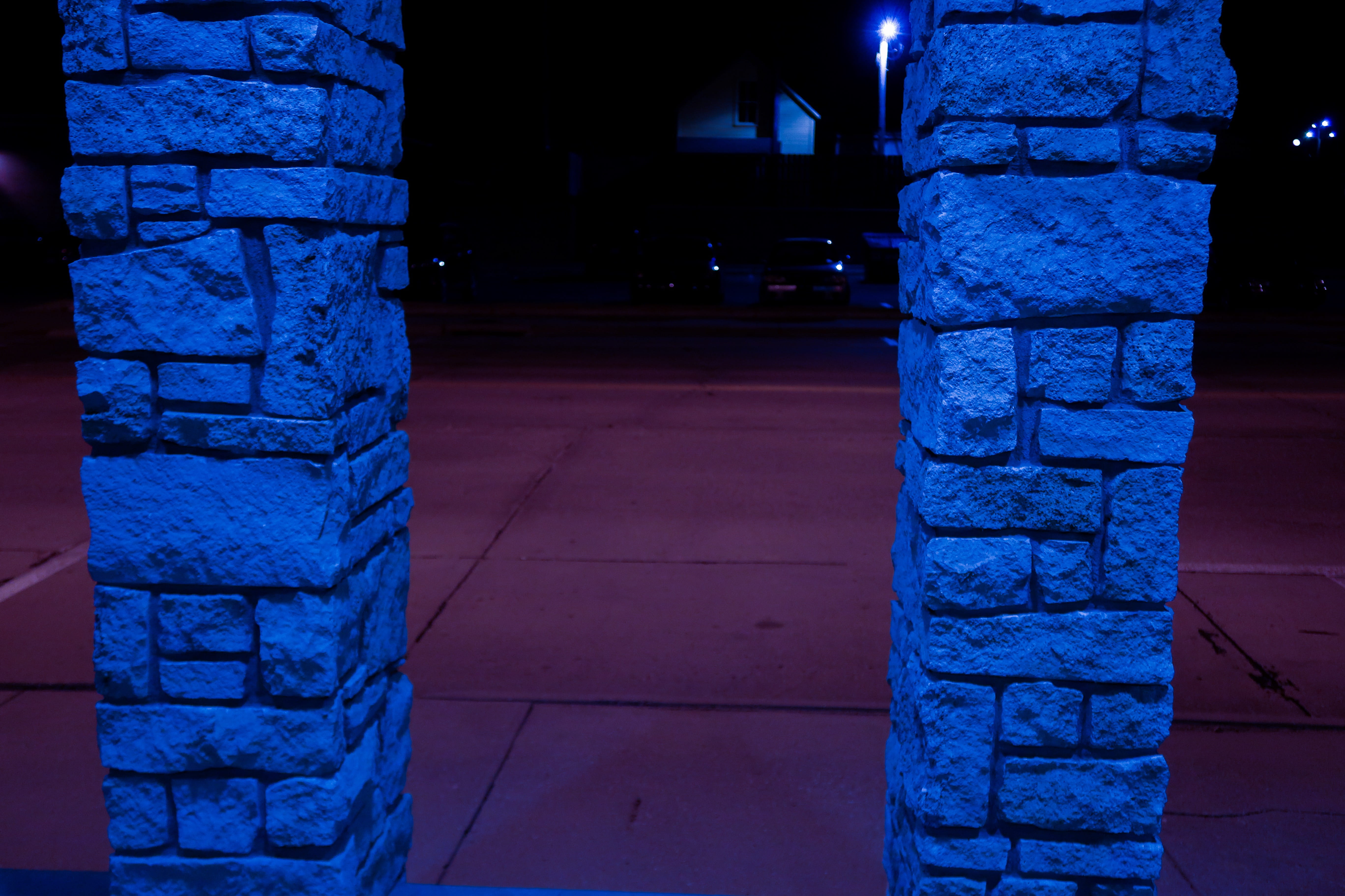 street, footpath, lockscreen, brick, iphone, vibes, city, direction, cityscape, neon, stone, instagram, stone wall, building exterior, wall, illuminated, HD Wallpaper