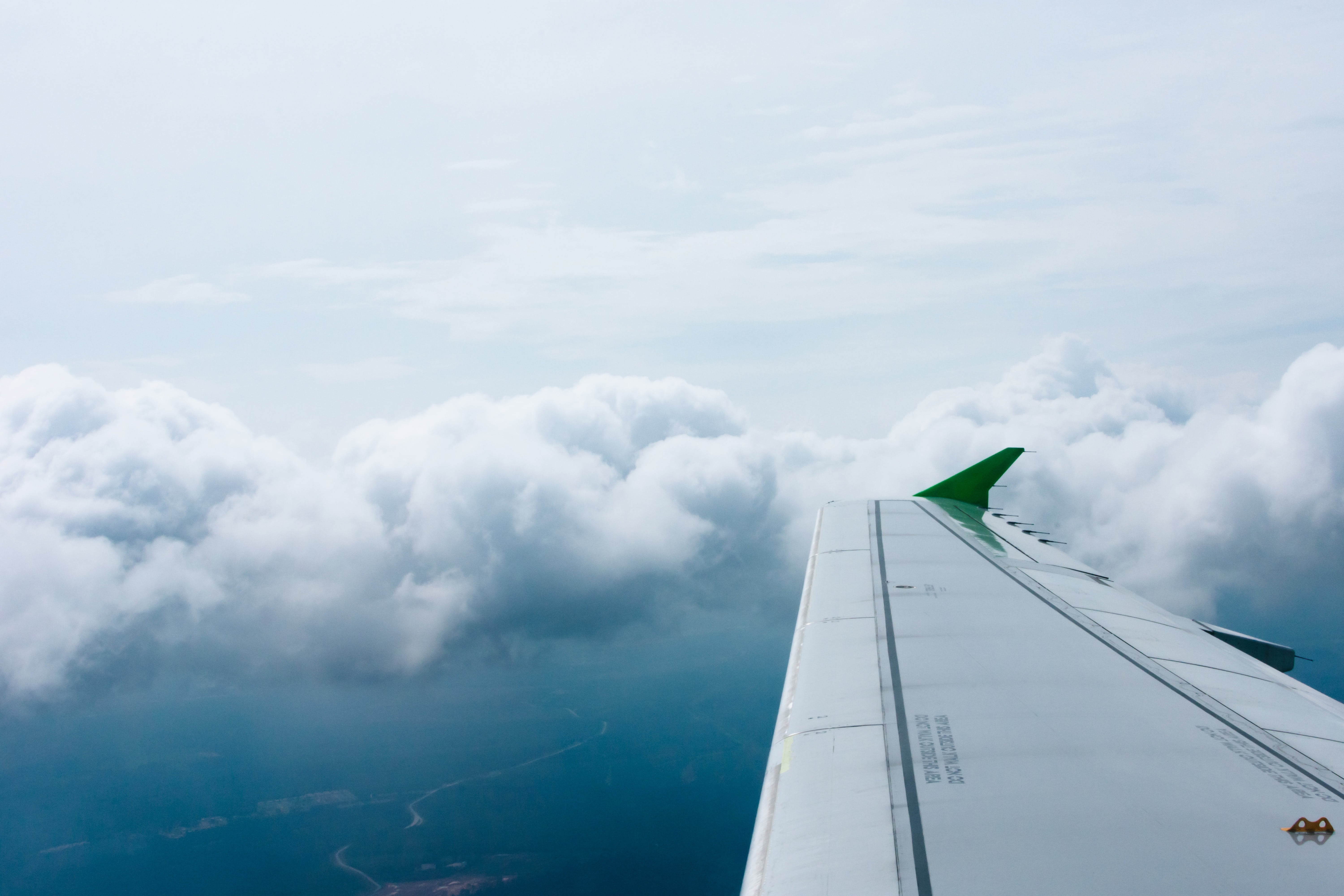 beauty in nature, motion, nature, wings, daytime, airplane, white color, sky, travel, stratosphere, window, transportation, 5K, environment, blue, white, HD Wallpaper