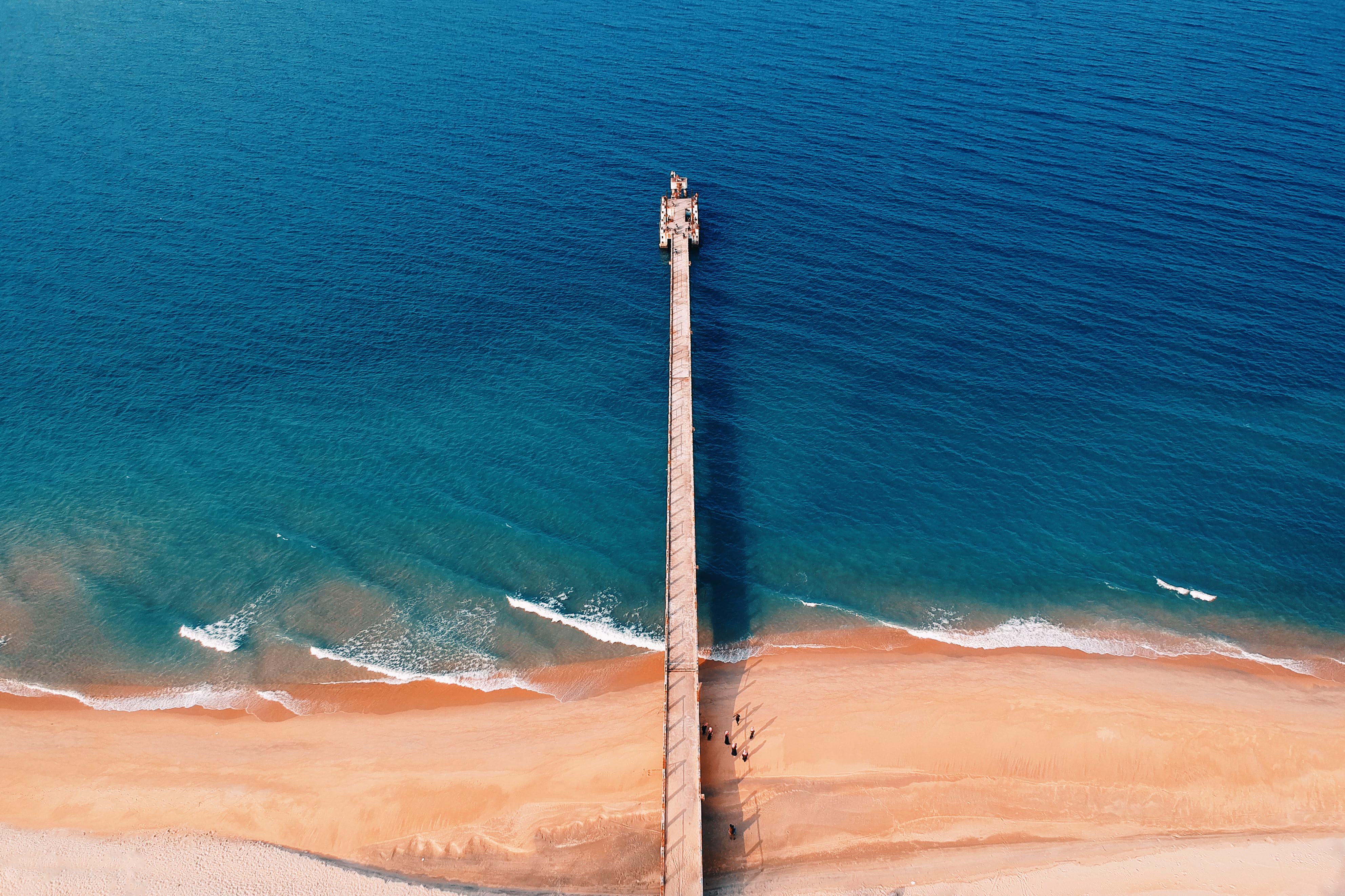 beauty in nature, 4K, turquoise colored, daylight, blue, idyllic, birds eye view, seascape, sunlight, no people, people, landscape, nature, tranquility, HD Wallpaper
