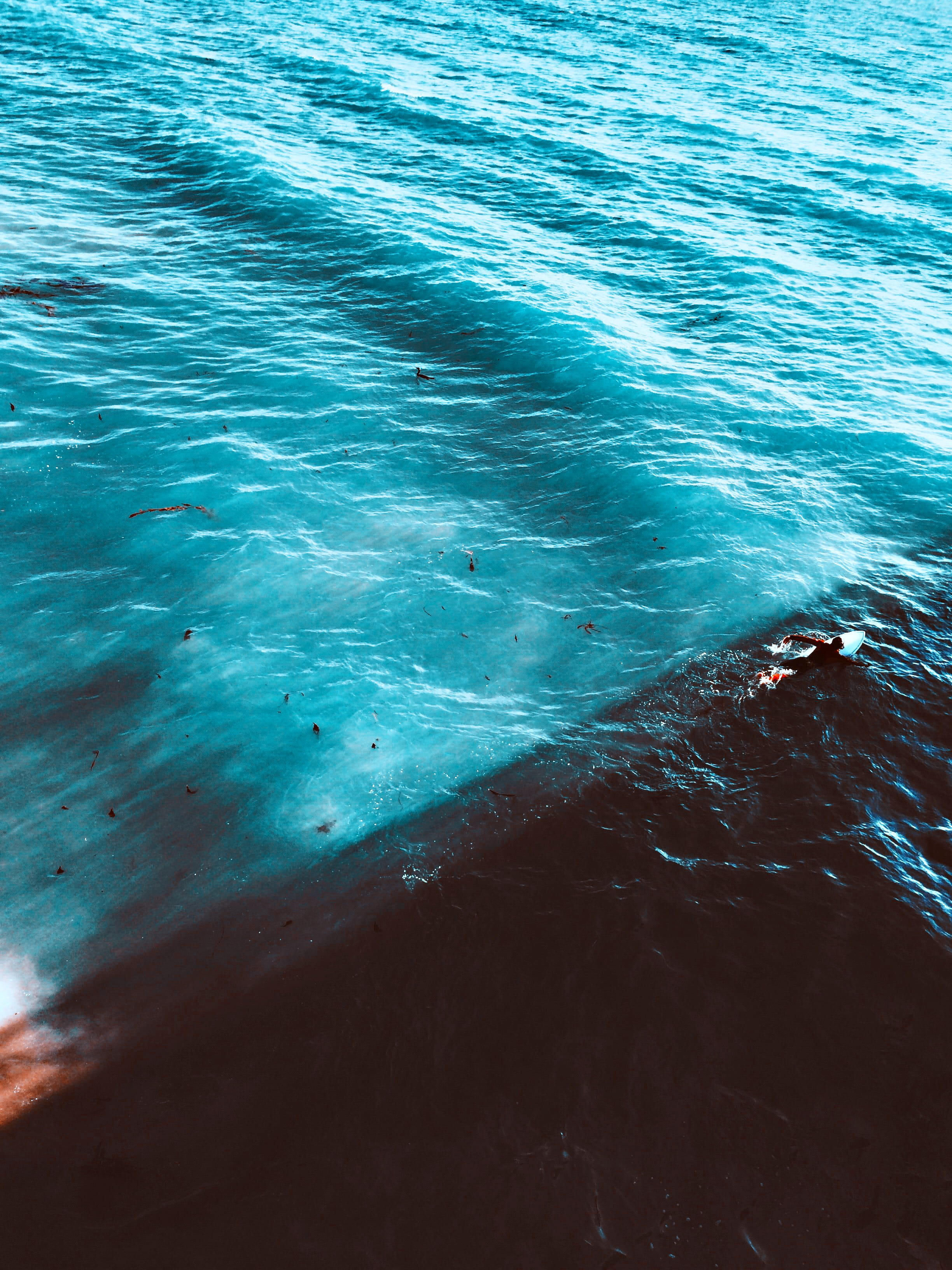tranquility, beauty in nature, water, backgrounds, nature, 2K, blue, ocean, full frame, visualsoflife, explore, wave, chill, no people, scenics - nature, Phone HD Wallpaper