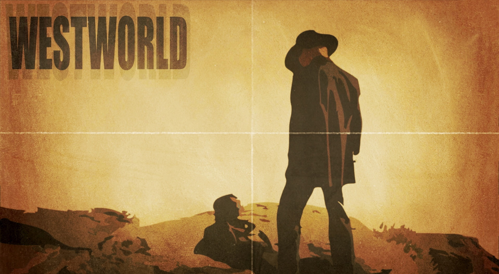 Other Movies, architecture, wall, indoors, wall - building feature, people, Movies, shadow, communication, curtain, men, women, standing, poster, westworld, HD Wallpaper
