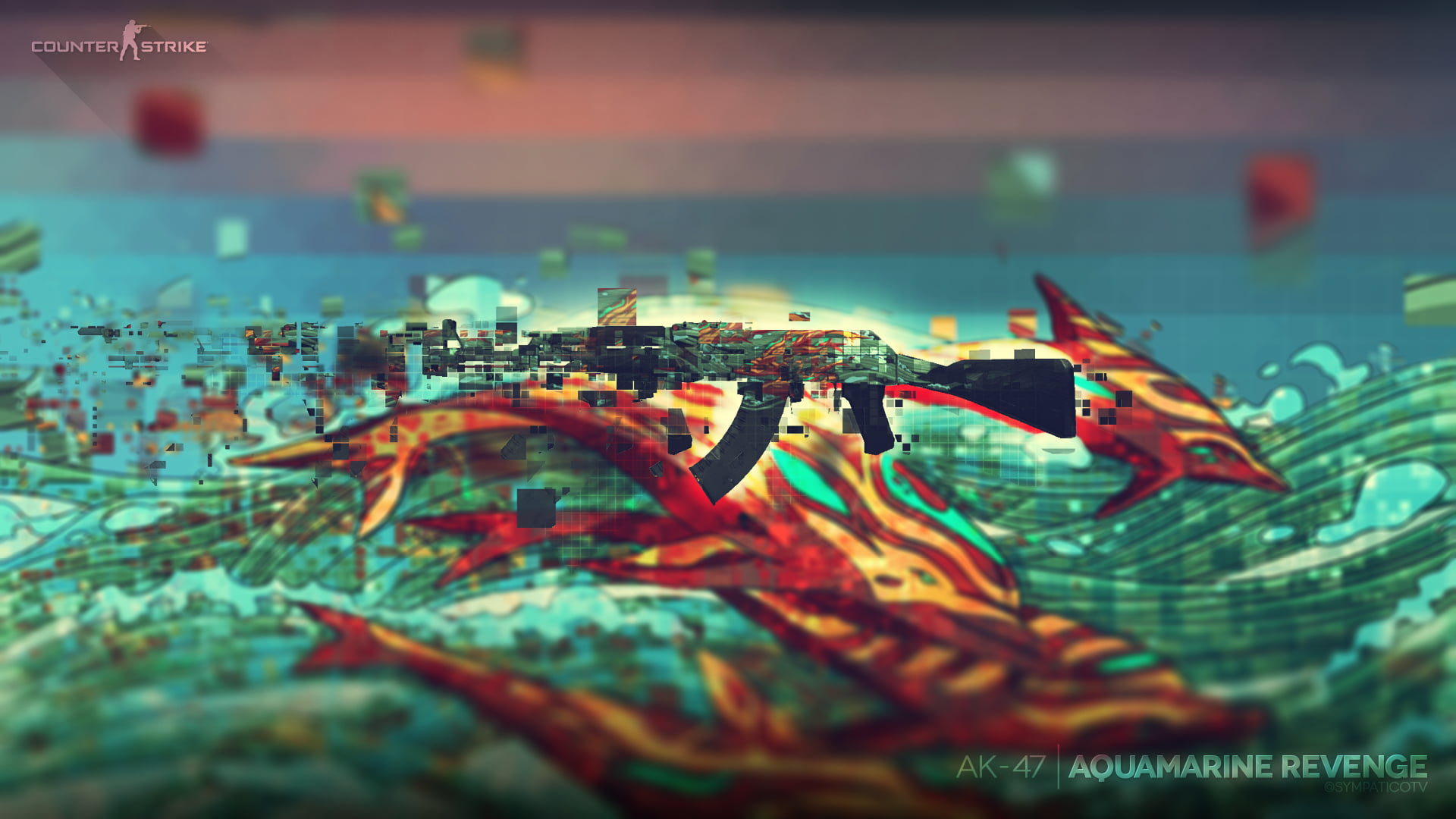 nature, water, vertebrate, animal, leaf, 1080P, sea, plant part, AK-47, artwork, animal themes, selective focus, orange color, outdoors, fish, brown, one animal, HD Wallpaper
