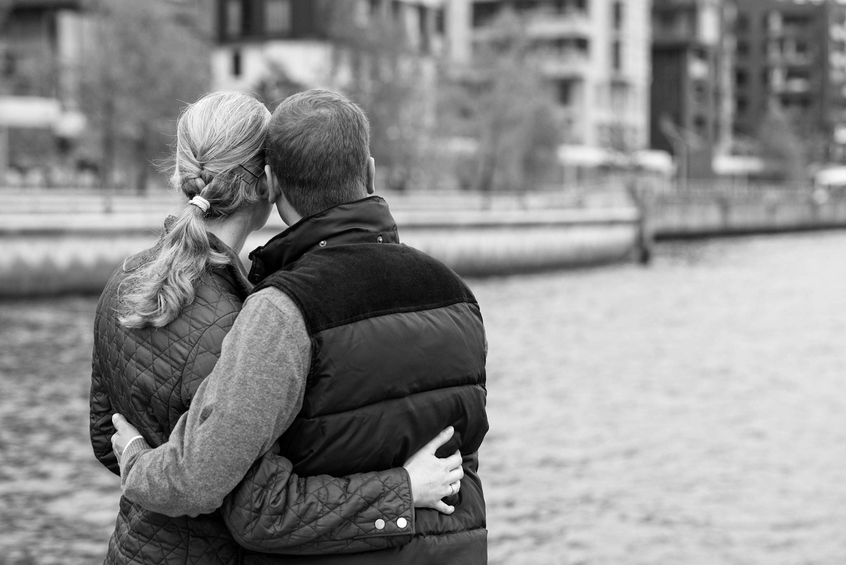 rear view, close-up, caucasian Ethnicity, embracing, looking, day, dating, real people, arm around, jacket, men, couple - Relationship, senior men, senior Adult, HD Wallpaper