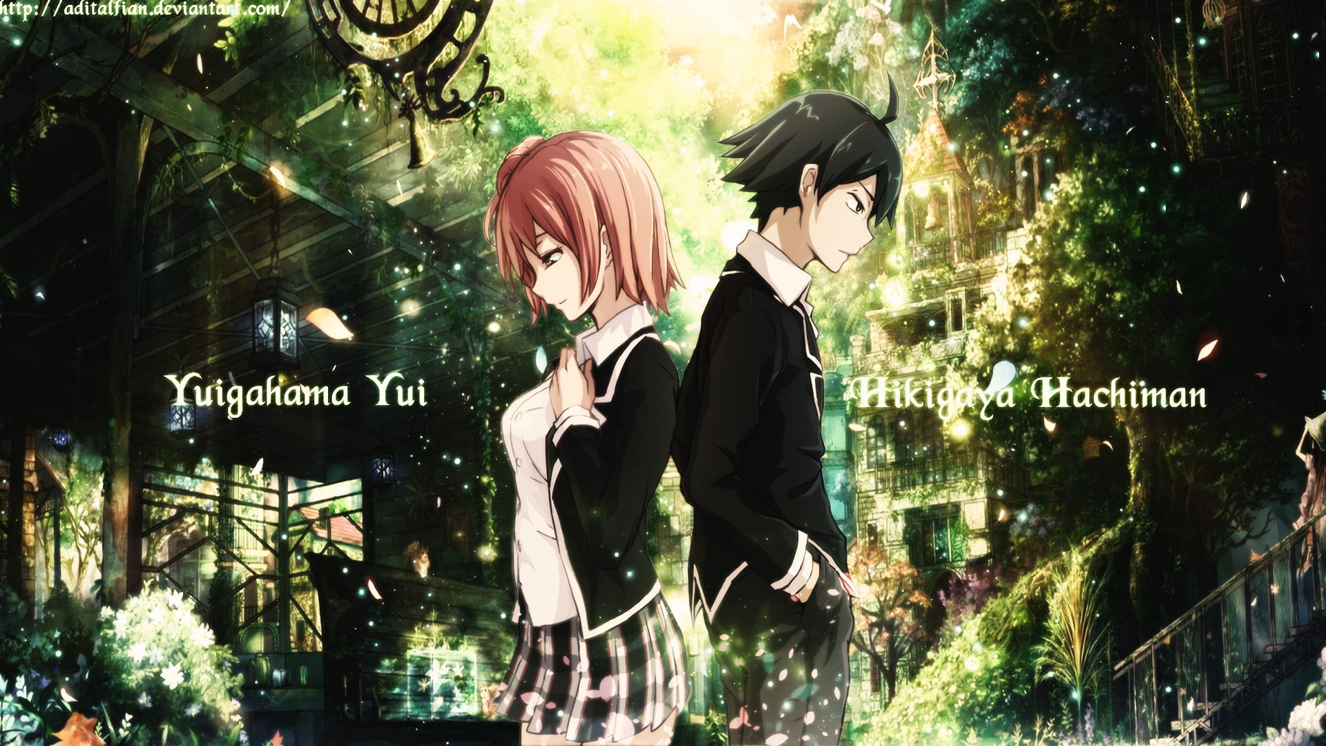lifestyles, young adult, mask, Anime, standing, My Teen Romantic Comedy SNAFU, day, front view, outdoors, nature, women, plant, Hikigaya Hachiman, city, HD Wallpaper