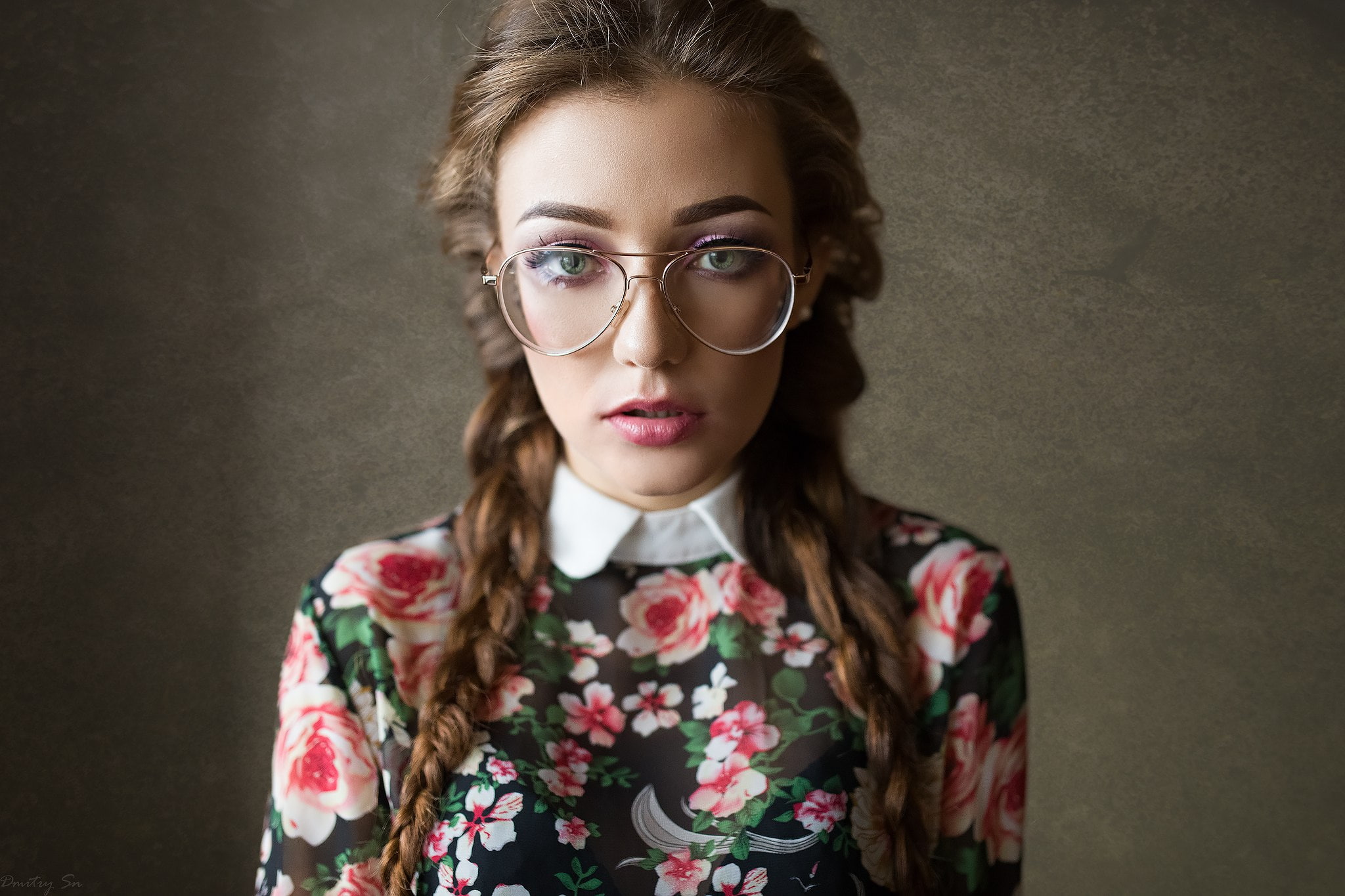 portrait, women with glasses, Dmitry Shulgin, women, Diana, 1080P, HD Wallpaper