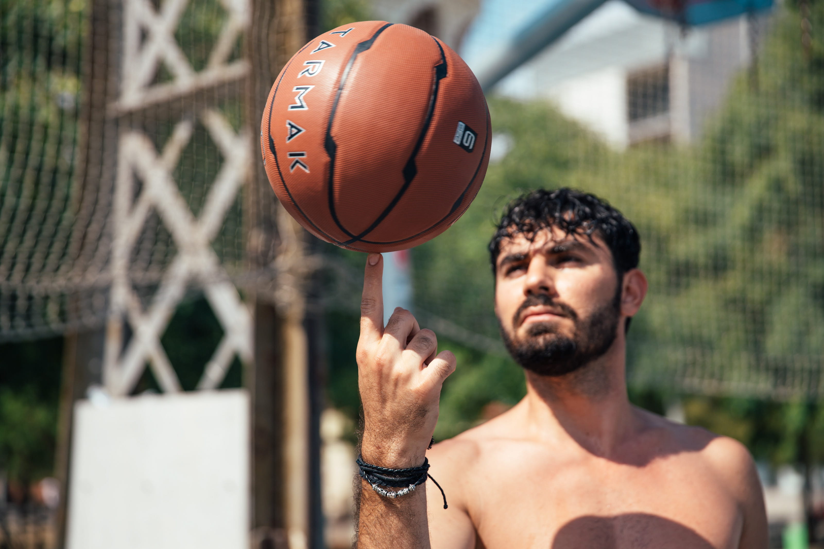 2K, black haired, sportsman, posing, game, adult, fitness, basketball hoop, practicing, blurred background, finger, healthy, young adult, playing, leisure activity, HD Wallpaper