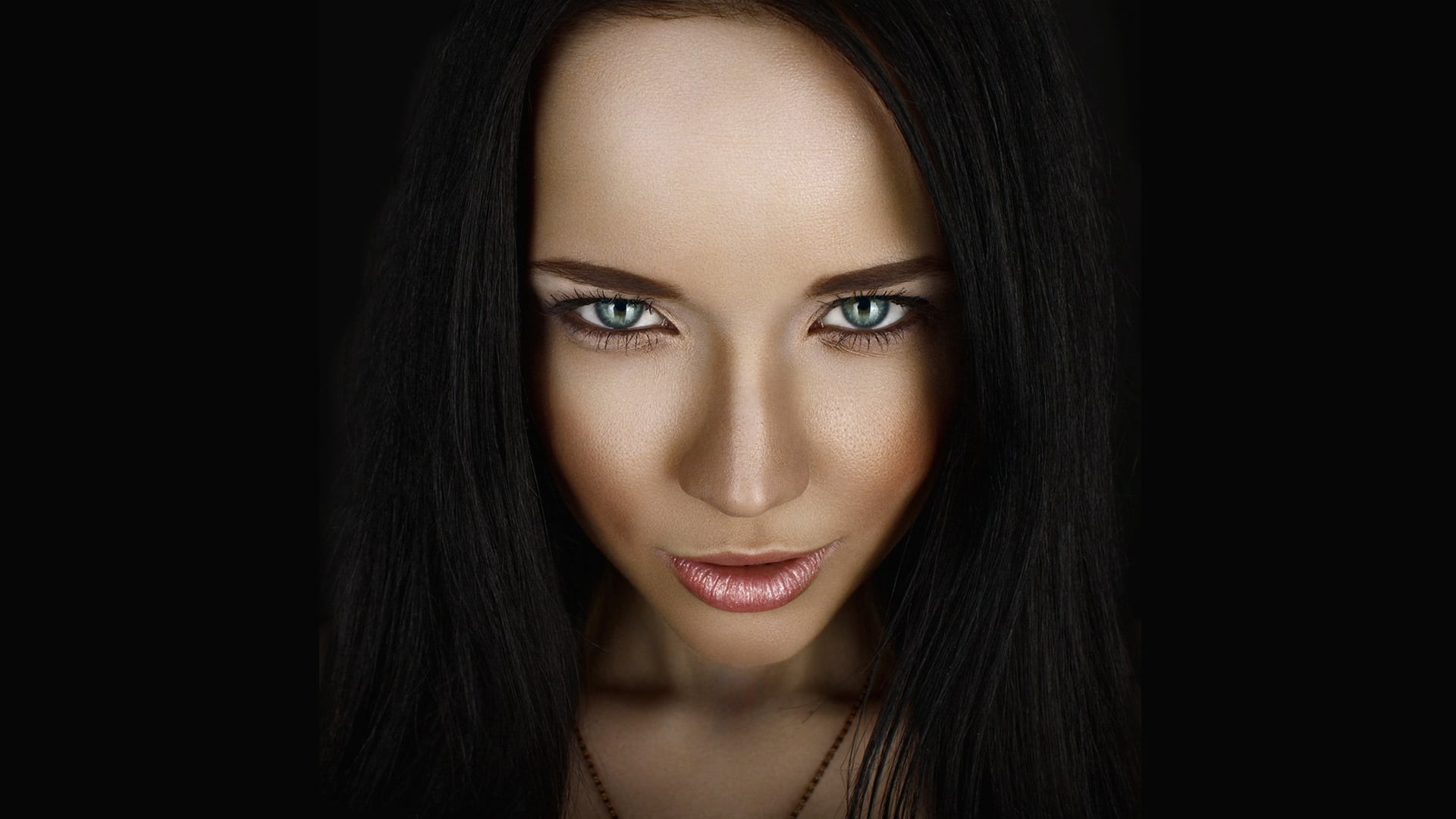 indoors, look, beauty, beautiful woman, looking at camera, close-up, human body part, girl, hair, black, adult, passion, brunette, young adult, studio shot, HD Wallpaper