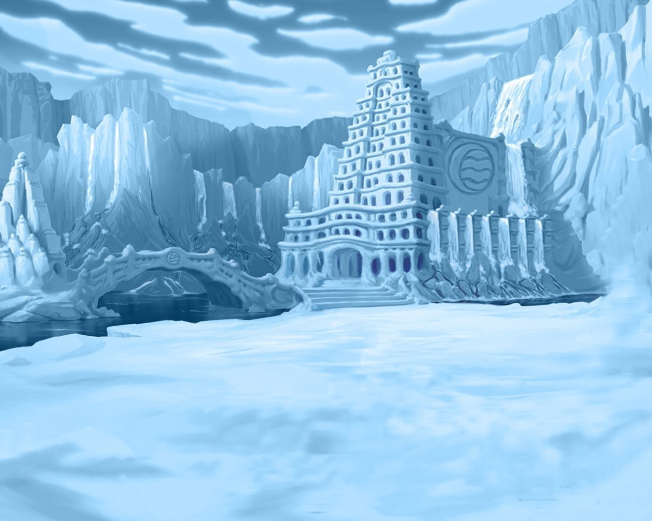 Castles, Castle, 720P, North Pole, Avatar: The Last Airbender, ice, HD Wallpaper