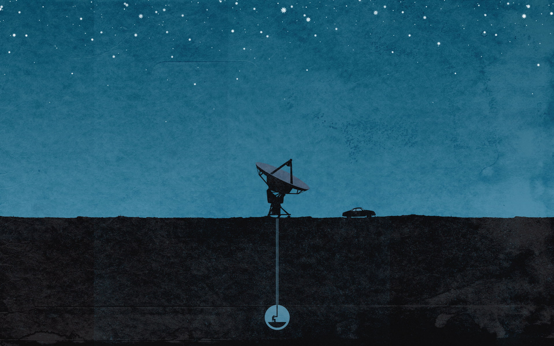 artwork, 1080P, space, minimalism, antenna, car, HD Wallpaper