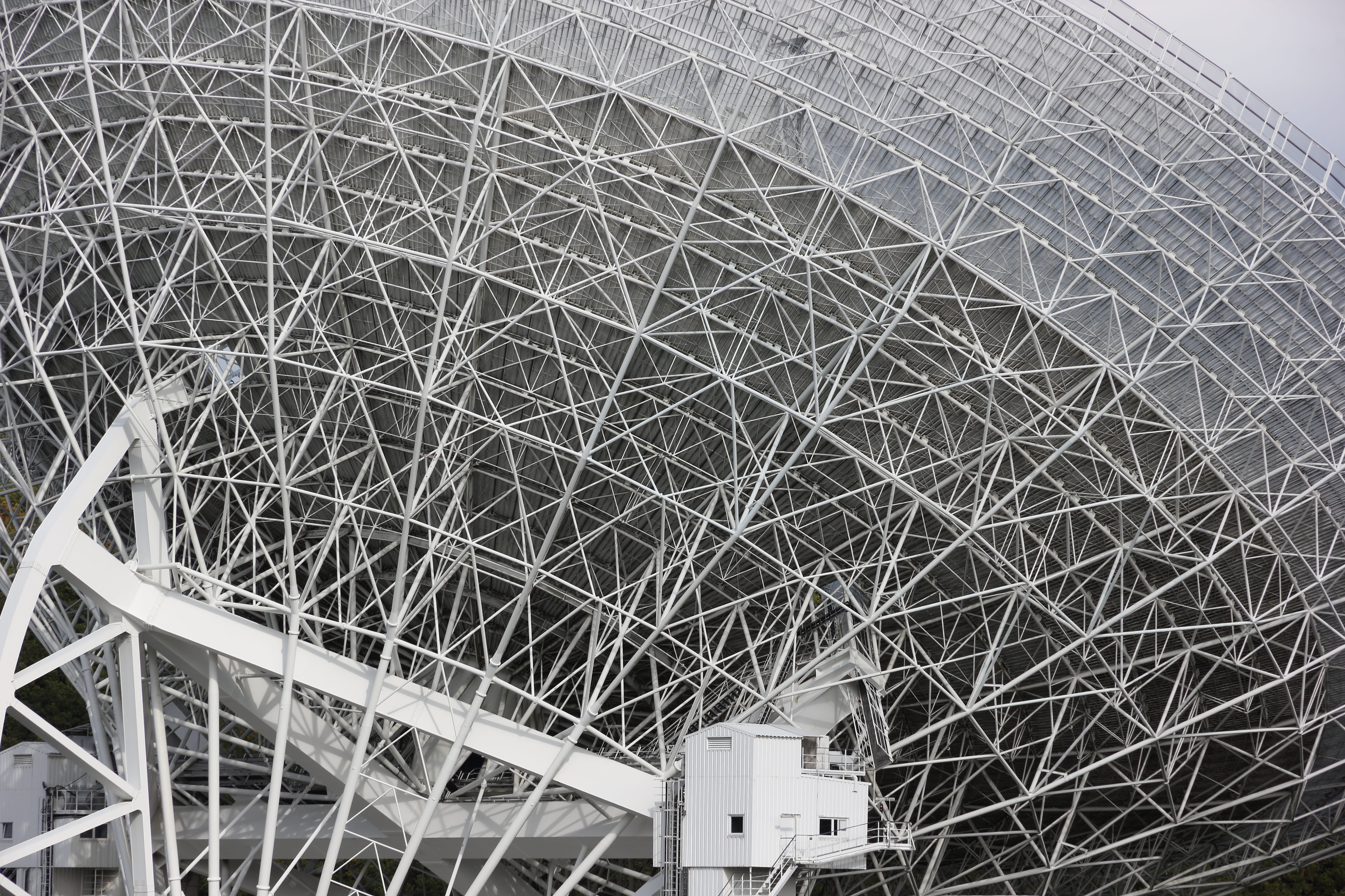 ceiling, 5K, day, roof, no people, radio, structure, arts culture and entertainment, shape, reflector, technology, observatory, germany, metal, nature, HD Wallpaper
